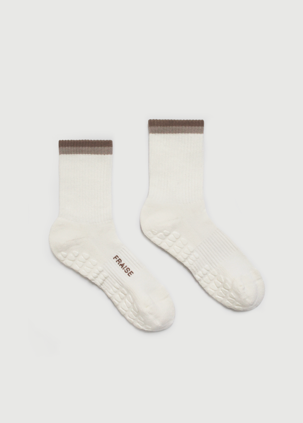 Malt Striped Crew Grip Sock