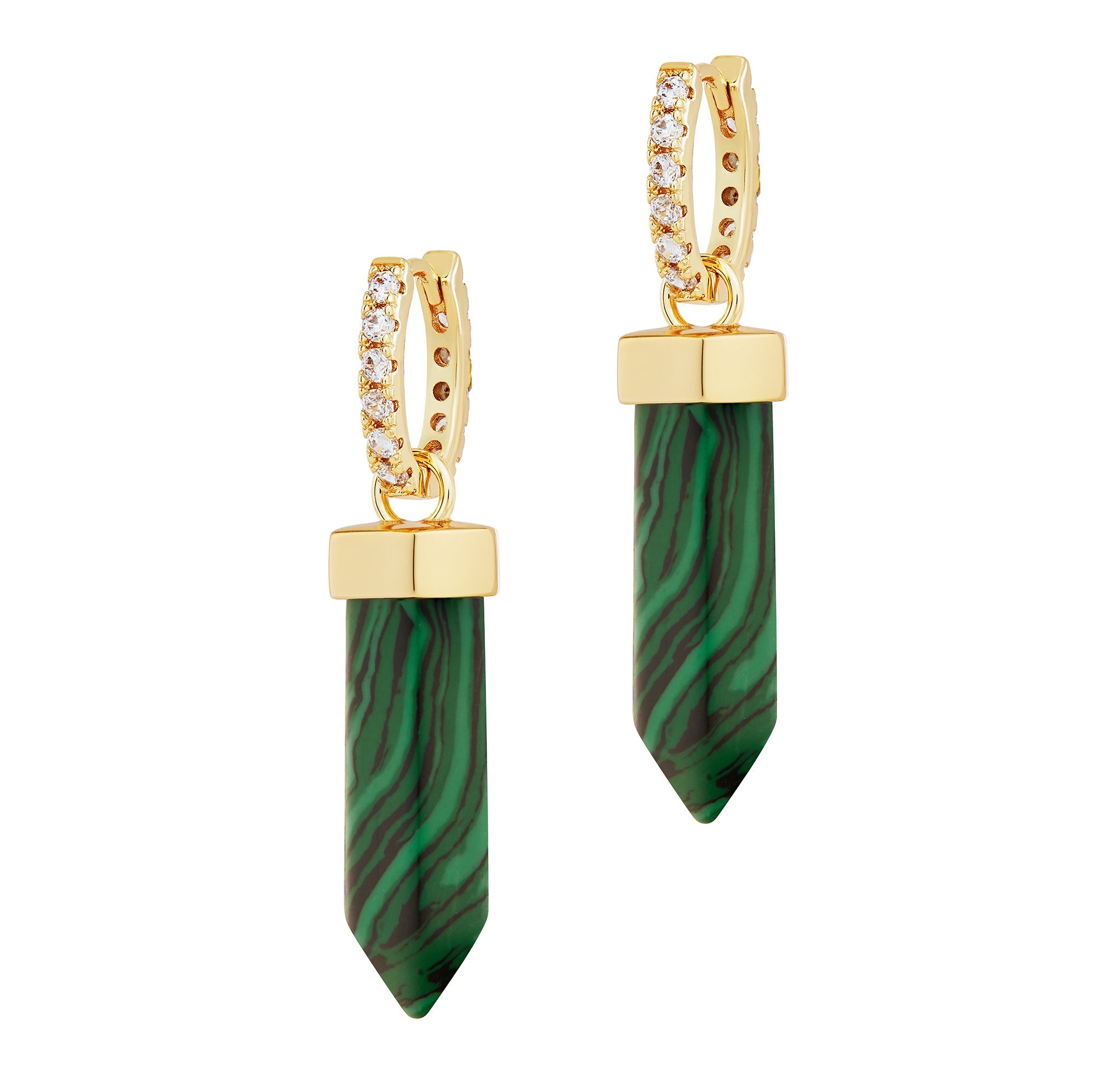 The Manifest Earrings (Malachite)
