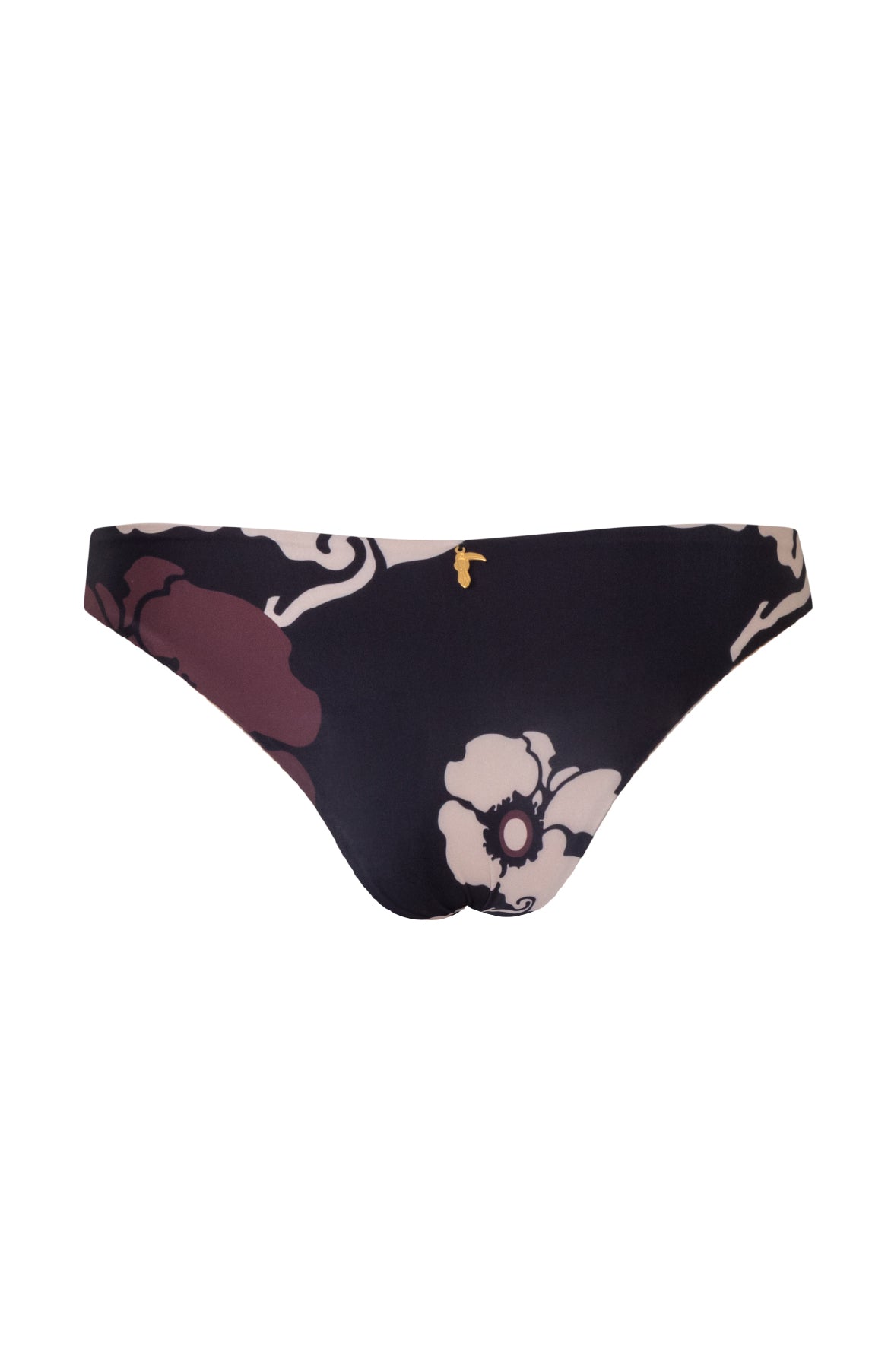 Guava Bottom / Black Maxi Flowers - Nude