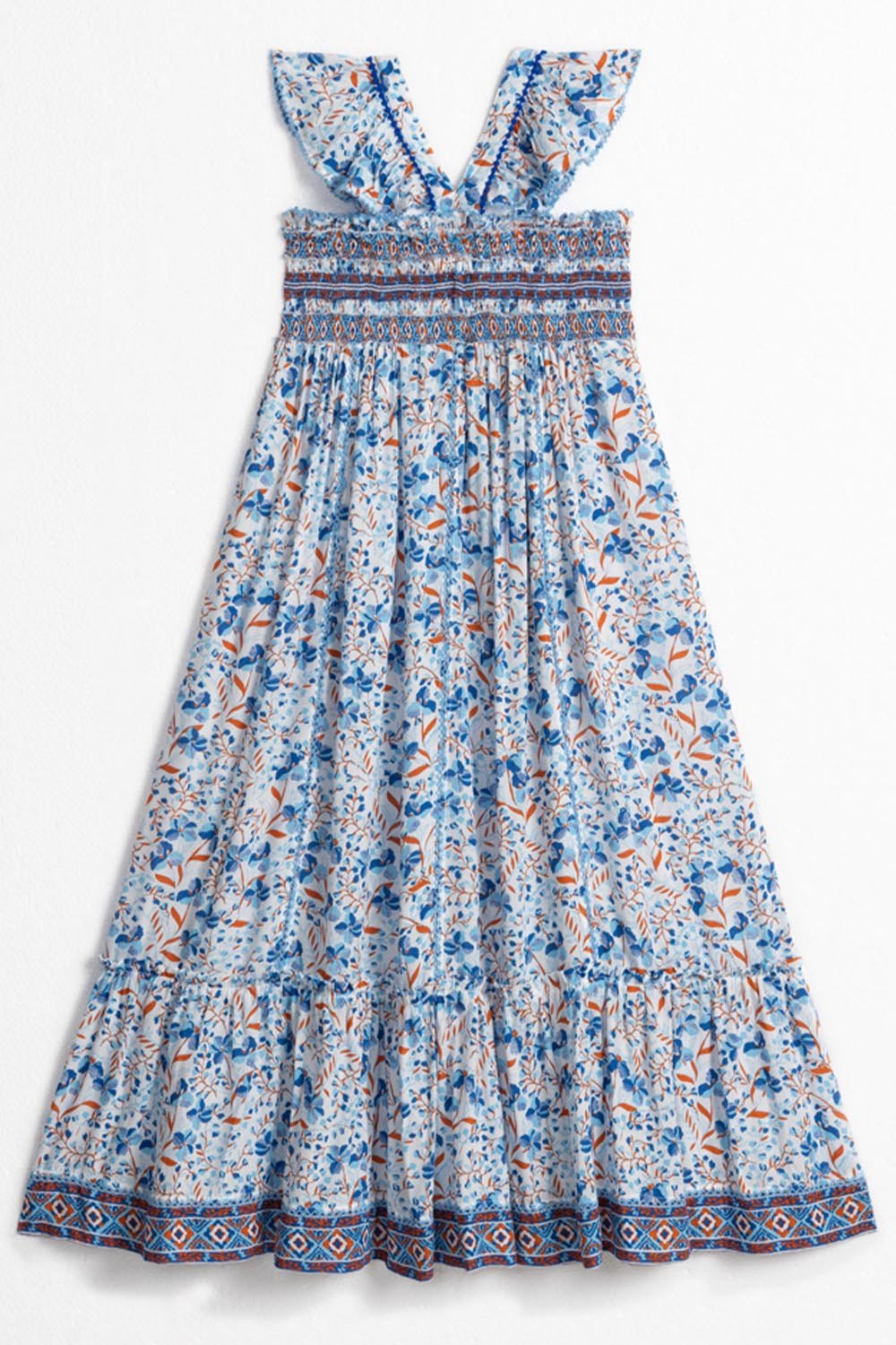 Kids Midi Dress Cindy - Sky Mini Jonquille - Poupette St Barth