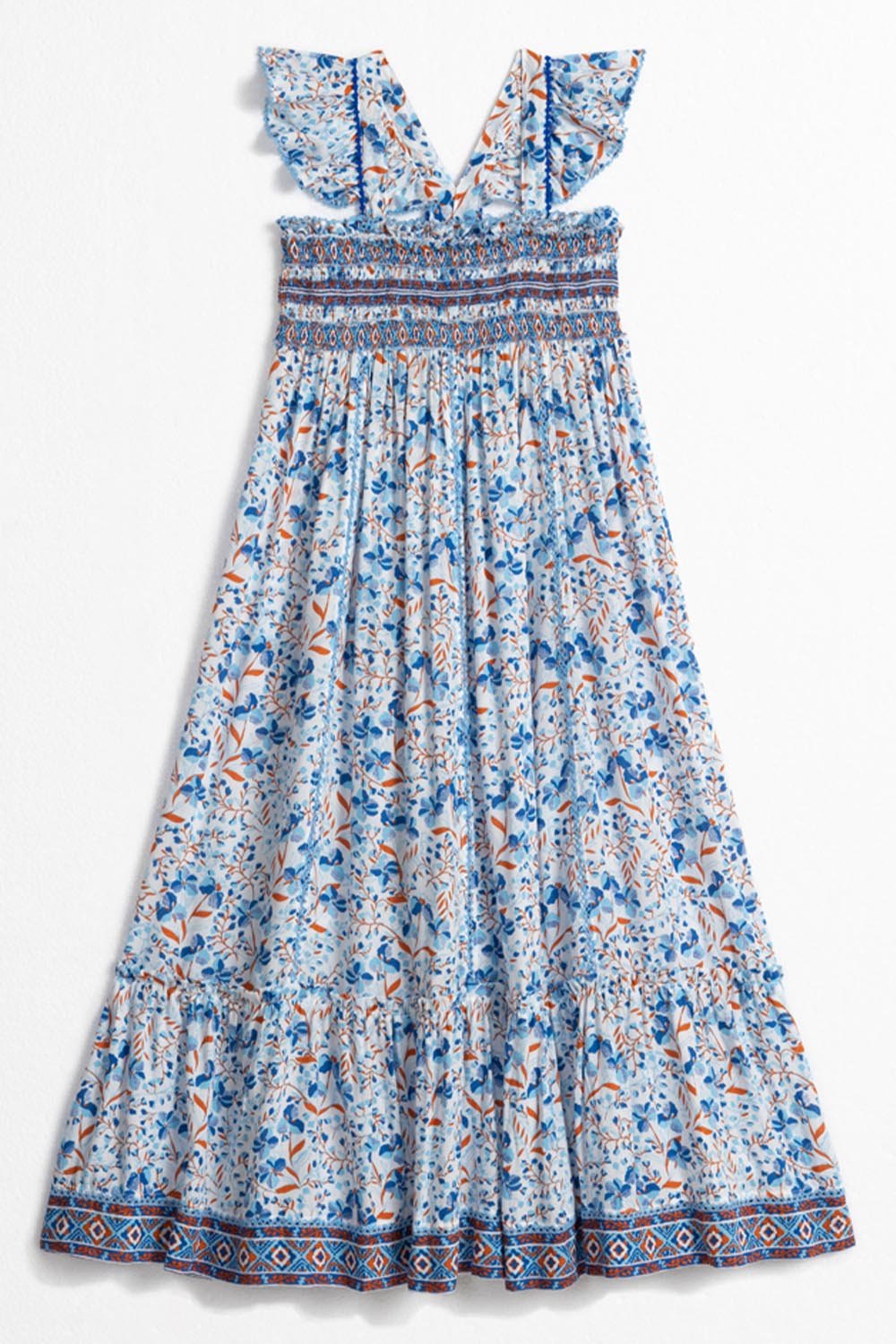 Kids Midi Dress Cindy - Sky Mini Jonquille - Poupette St Barth