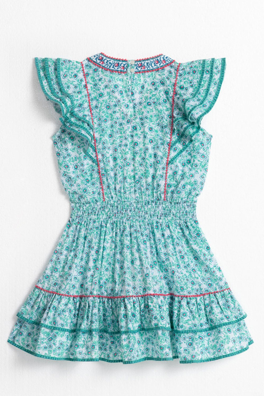 Kids Mini Dress Camila - Aqua Anemone - Poupette St Barth