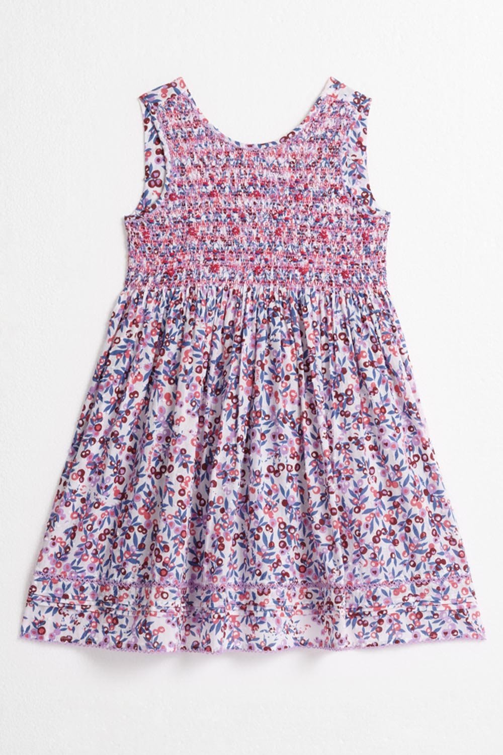 Kids Mini Dress Amelie - Blue Blueberry - Poupette St Barth