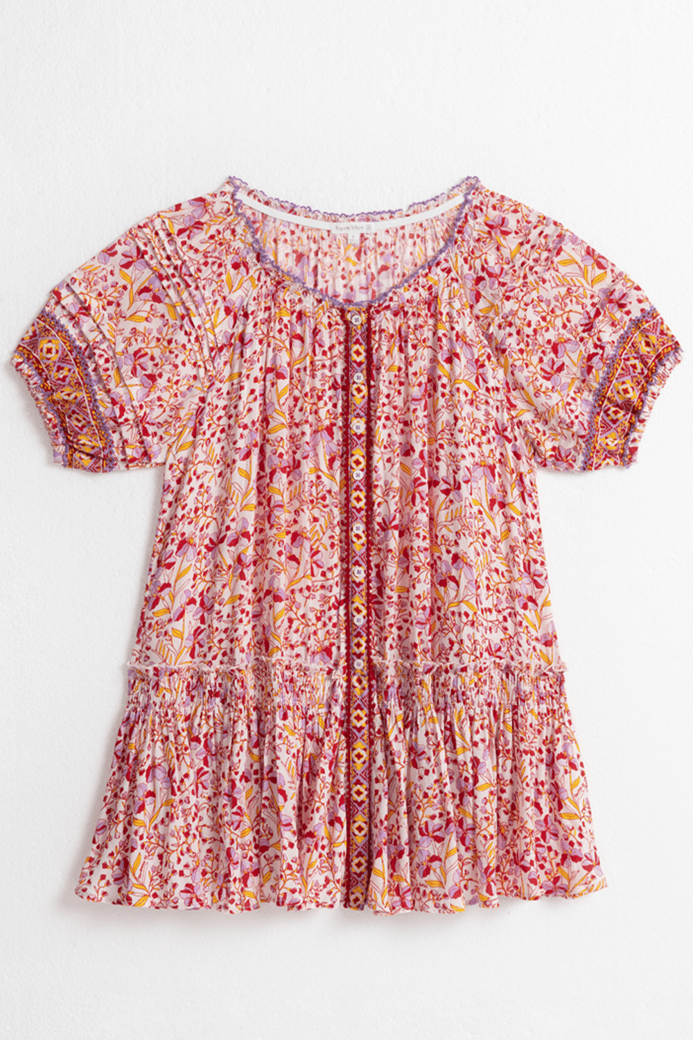 Kids Mini Dress Andrea - Purple Mini Jonquille - Poupette St Barth