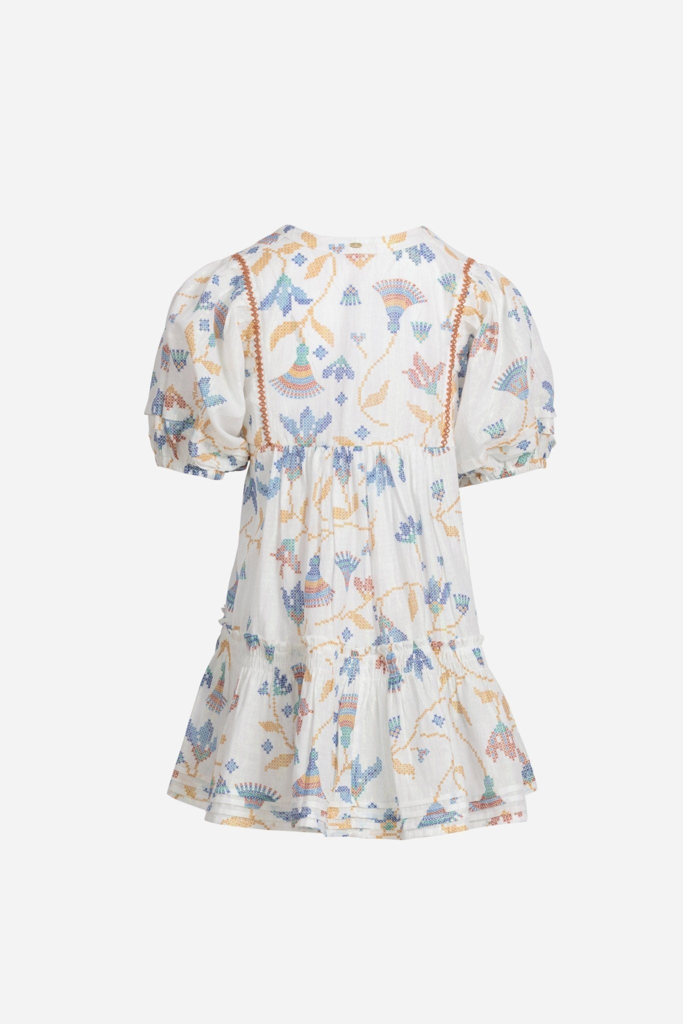 Mini Dress Aria for girls - Blue Ylang Ylang - Poupette St Barth