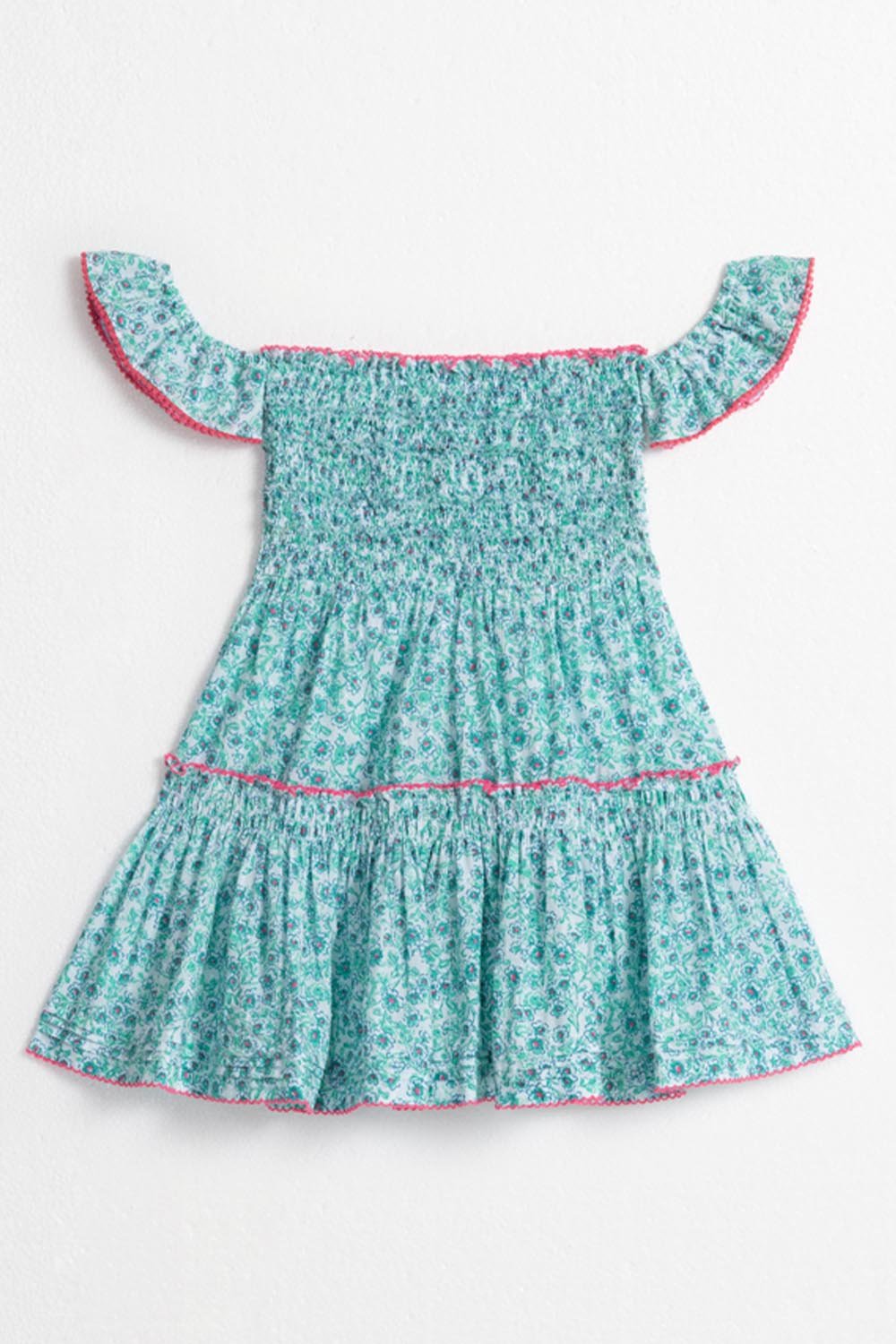 Kids Mini Dress Aurora - Aqua Anemone - Poupette St Barth