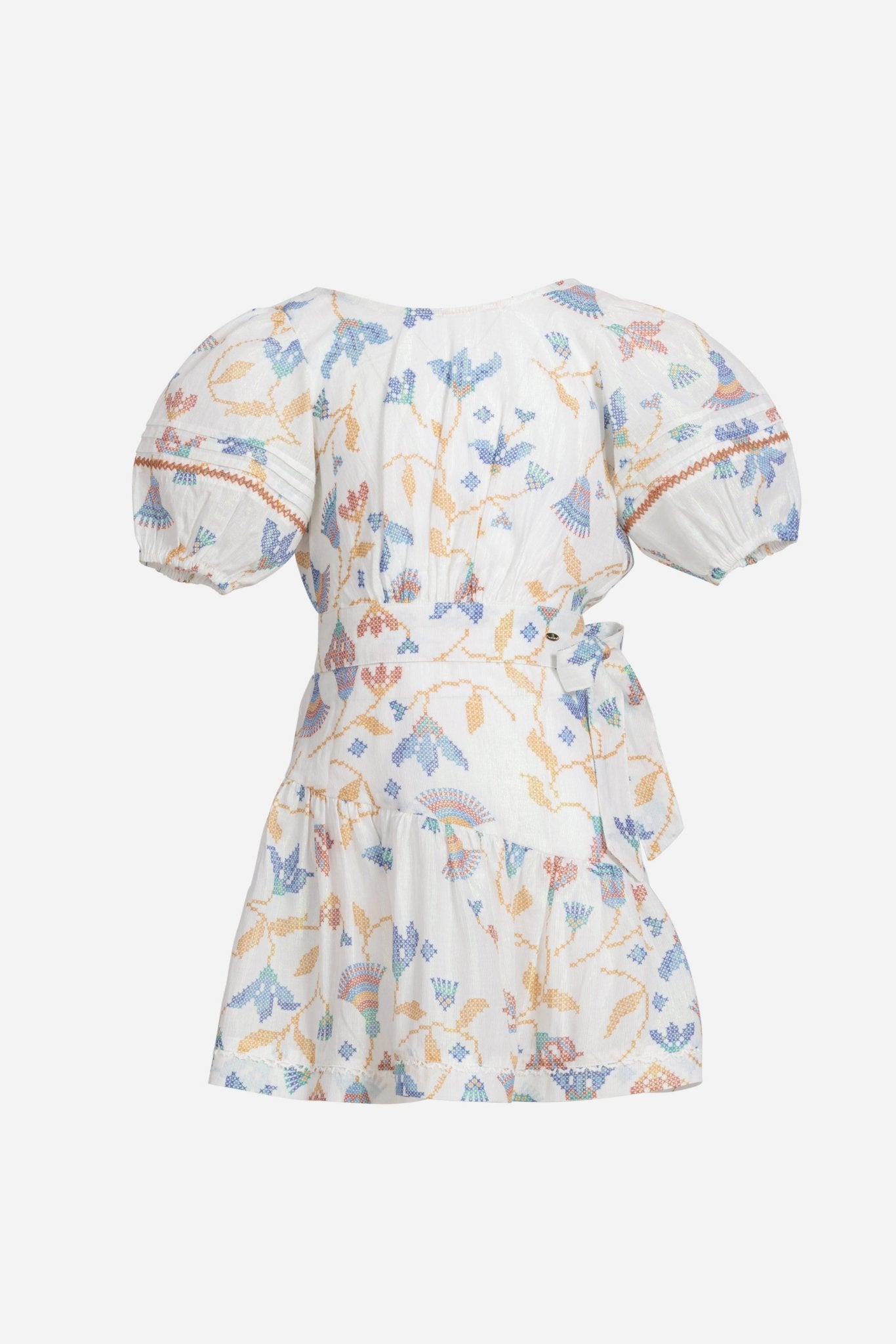 Mini Dress Chantal for girls - Blue Ylang Ylang - Poupette St Barth