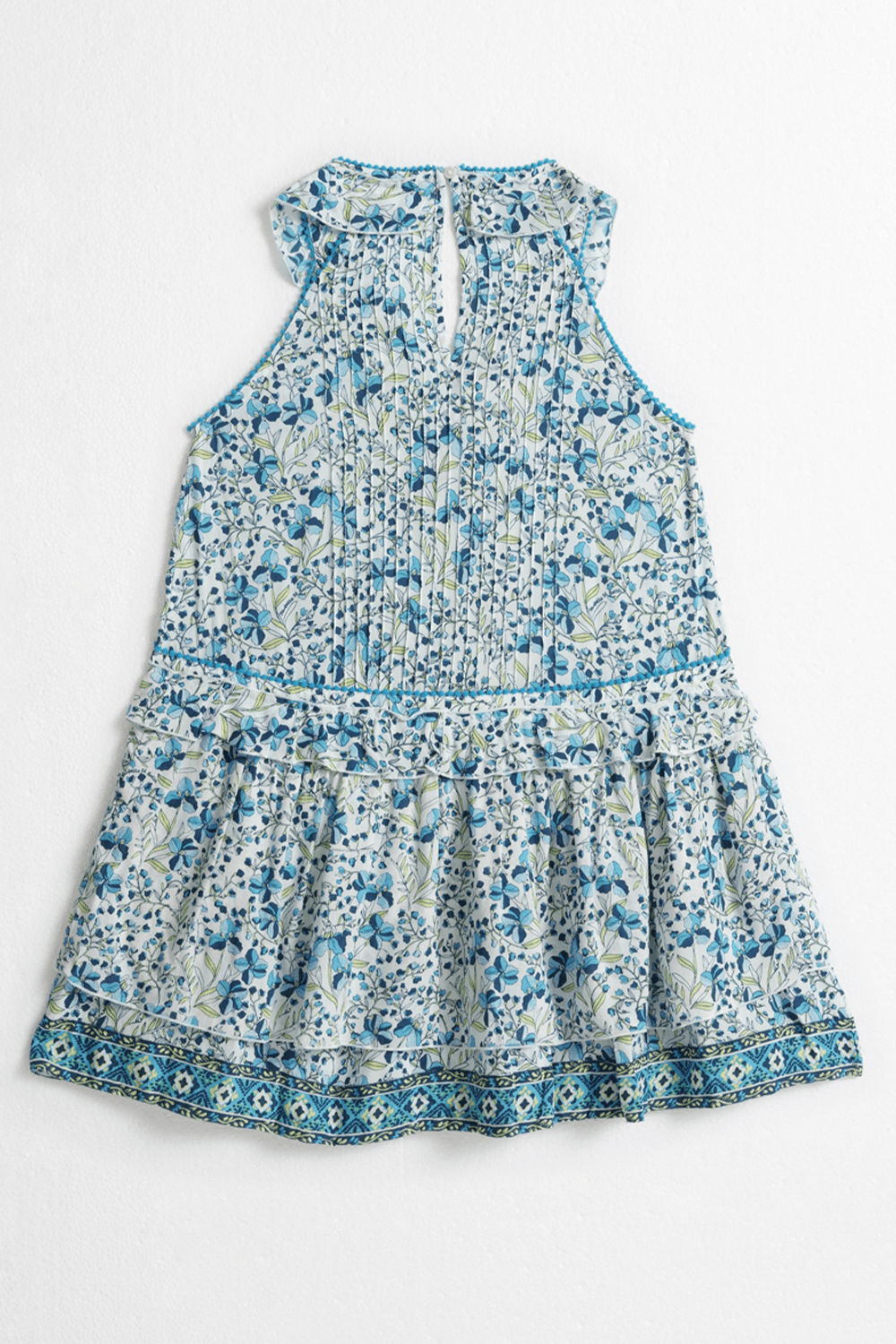 Kids Mini Dress Mae - Blue Mini Jonquille - Poupette St Barth