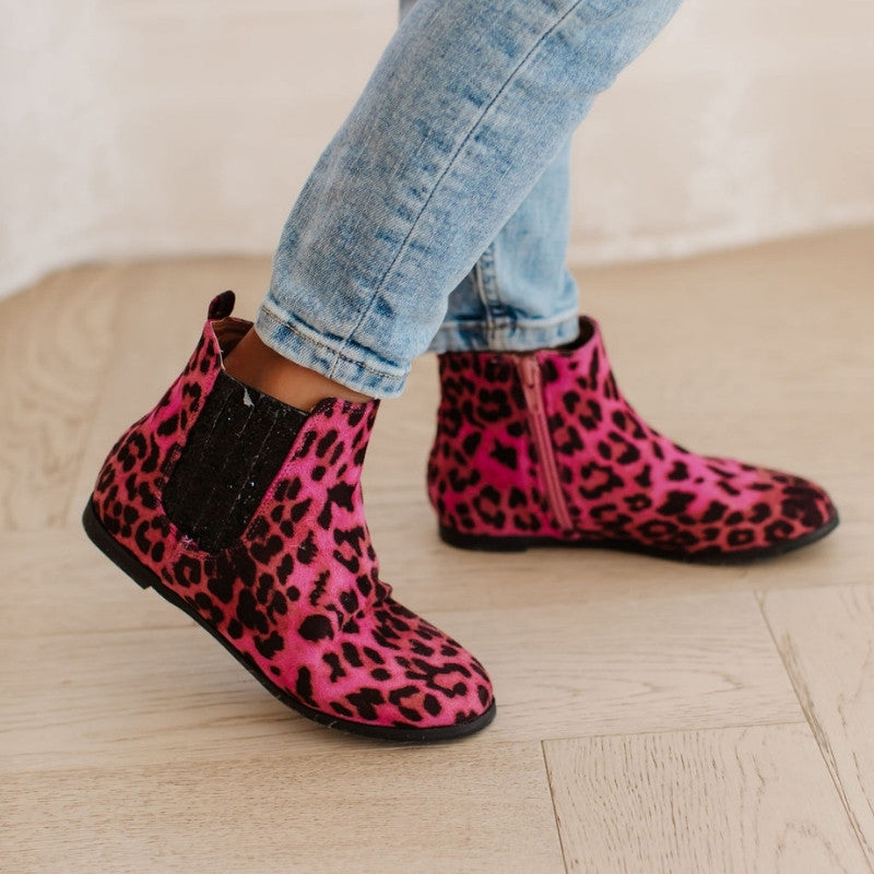 Miss Mollie Boot in Pink Leopard - Kids - Yosi Samra  - Kids' Boots