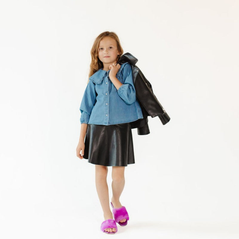 Miss Nora Slipper in Purple - Kids - Yosi Samra  - Kids' Slippers