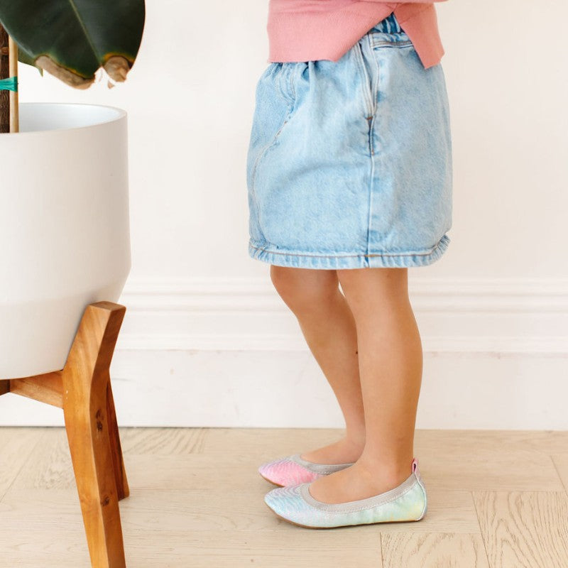 Miss Samara Ballet Flat in Zebra Rainbow Glitter - Kids - Yosi Samra  - Kids' Flats