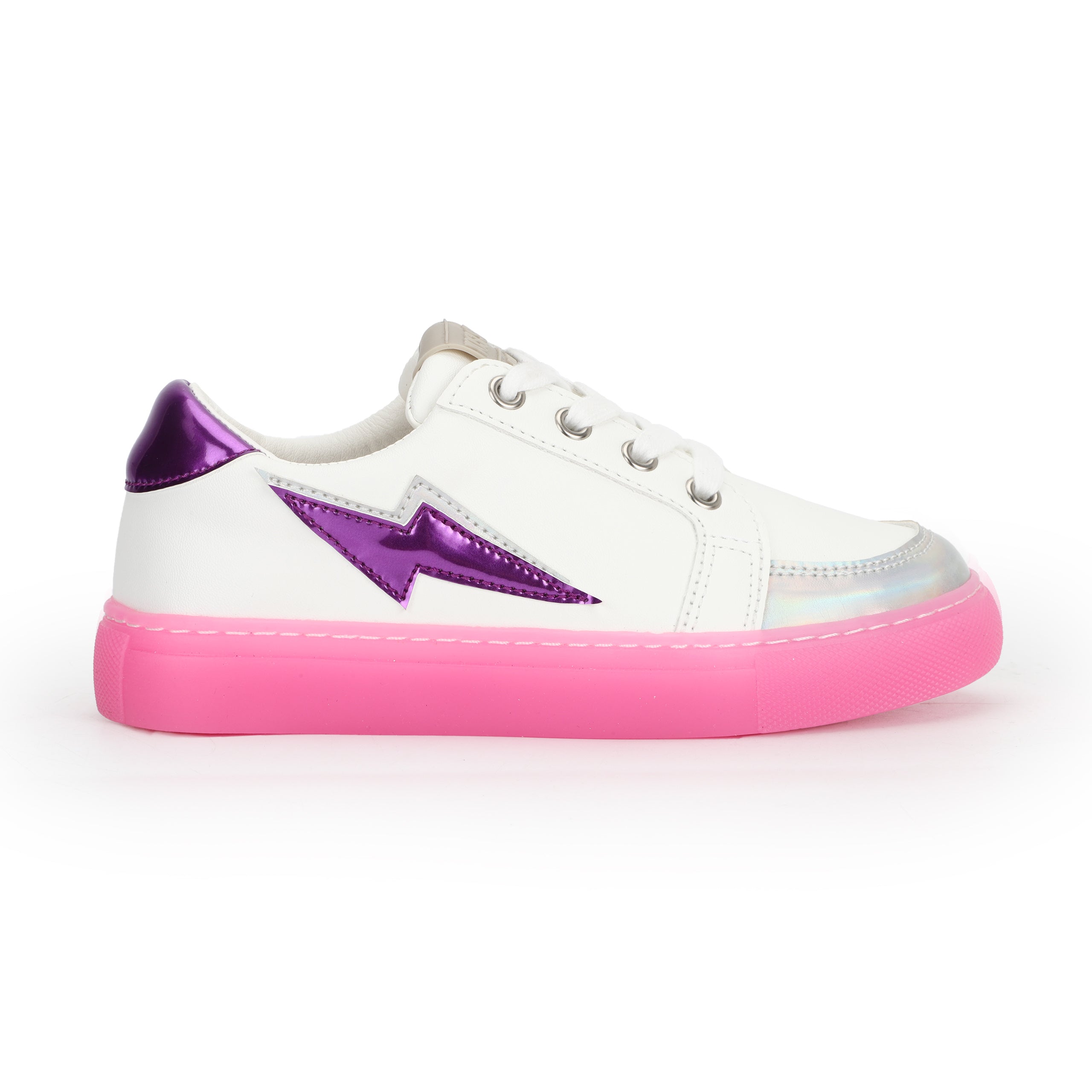 Miss Bolt Sneaker in Purple & Neon Pink - Kids - Yosi Samra  - Kids' Sneakers
