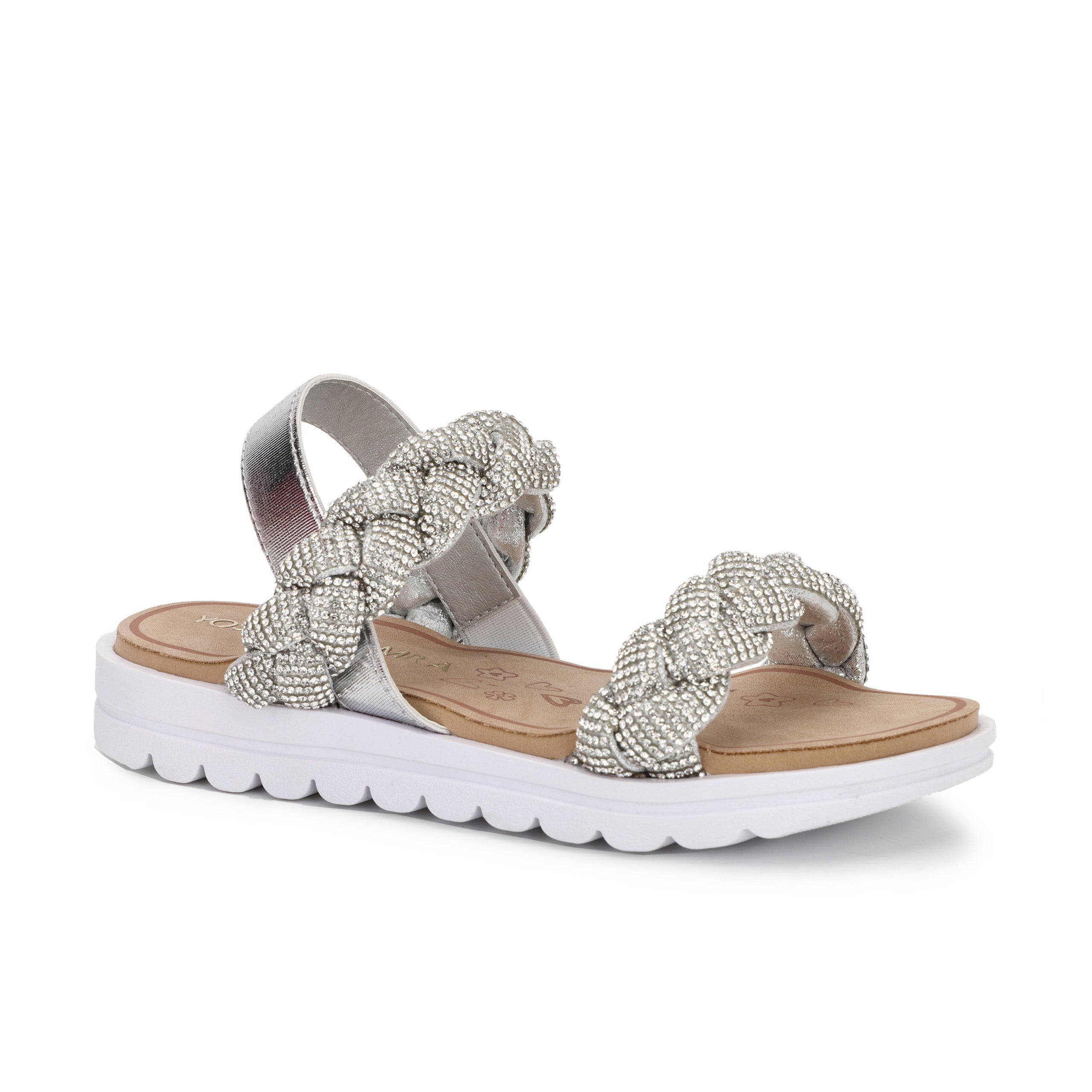 Miss Bradie Glam Sandal in Silver - Kids - Yosi Samra  - Kids' Sandals