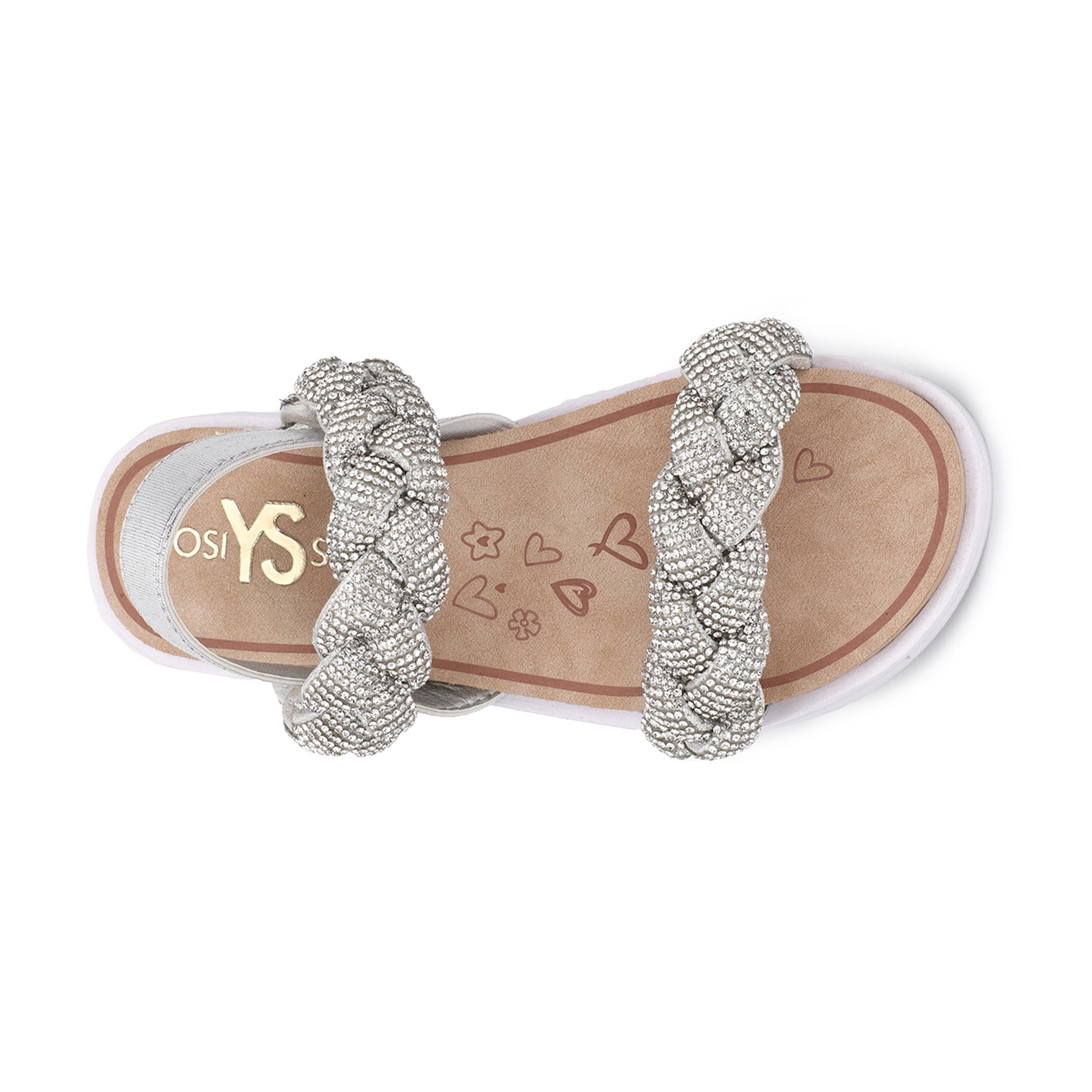 Miss Bradie Glam Sandal in Silver - Kids - Yosi Samra  - Kids' Sandals