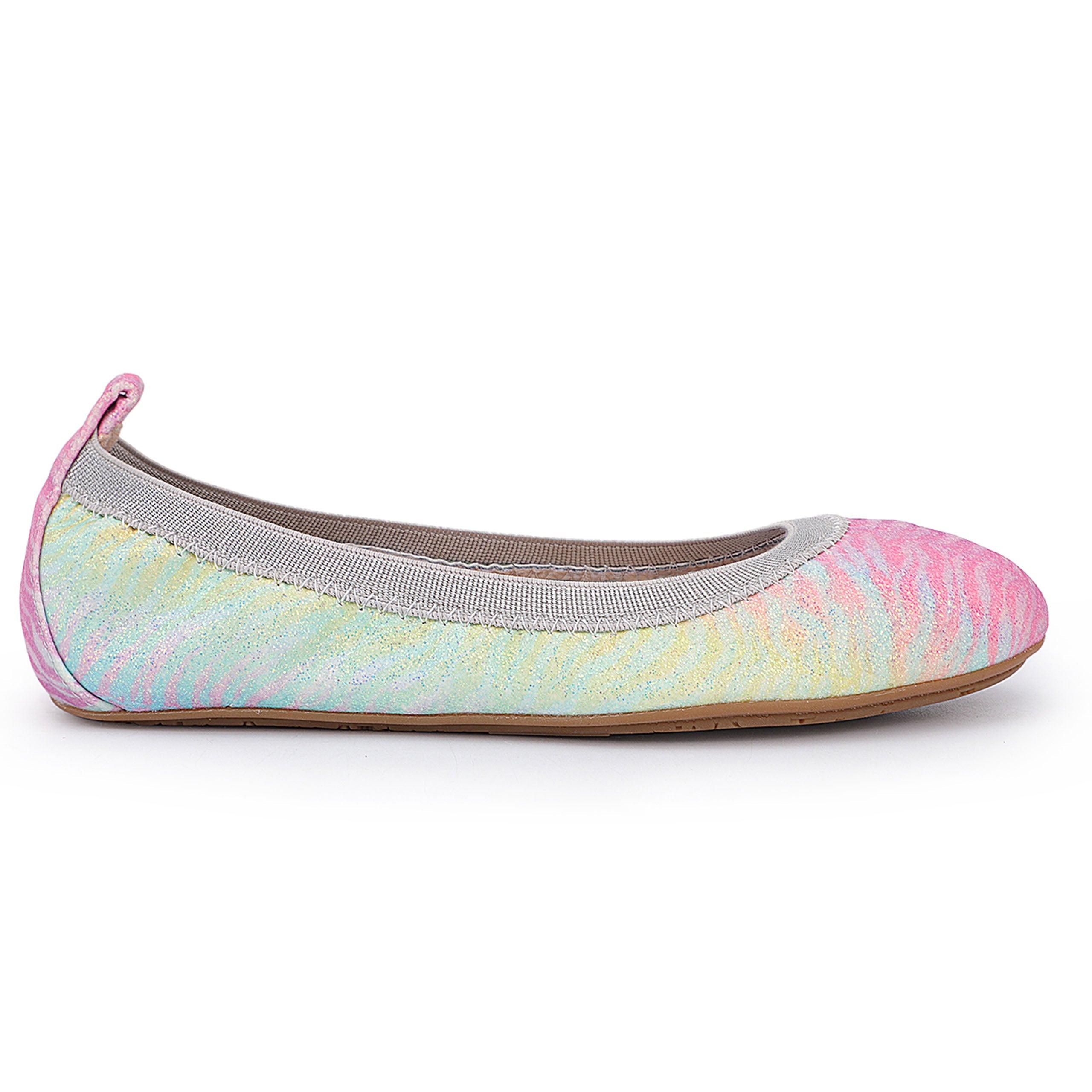 Miss Samara Ballet Flat in Zebra Rainbow Glitter - Kids - Yosi Samra  - Kids' Flats
