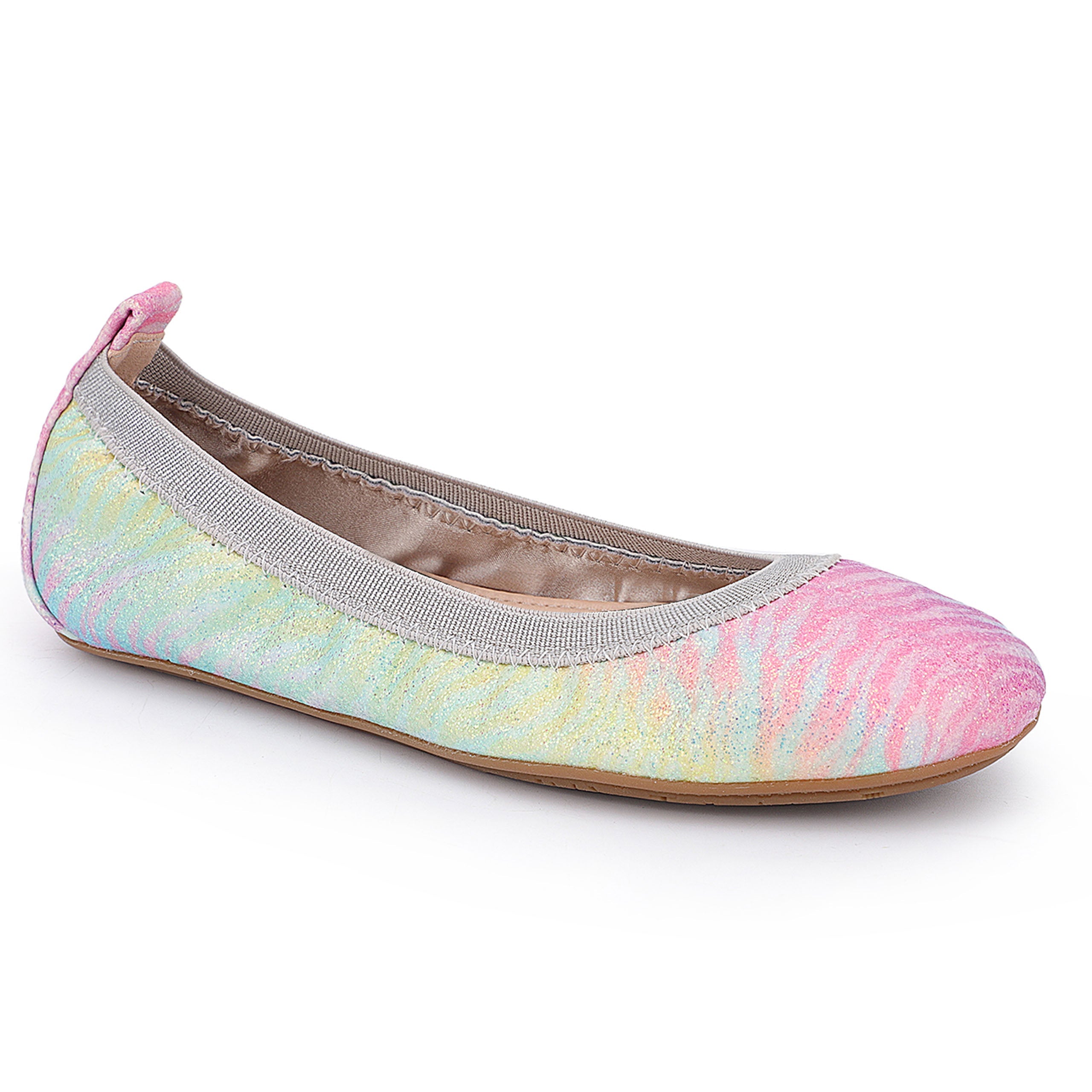 Miss Samara Ballet Flat in Zebra Rainbow Glitter - Kids - Yosi Samra  - Kids' Flats