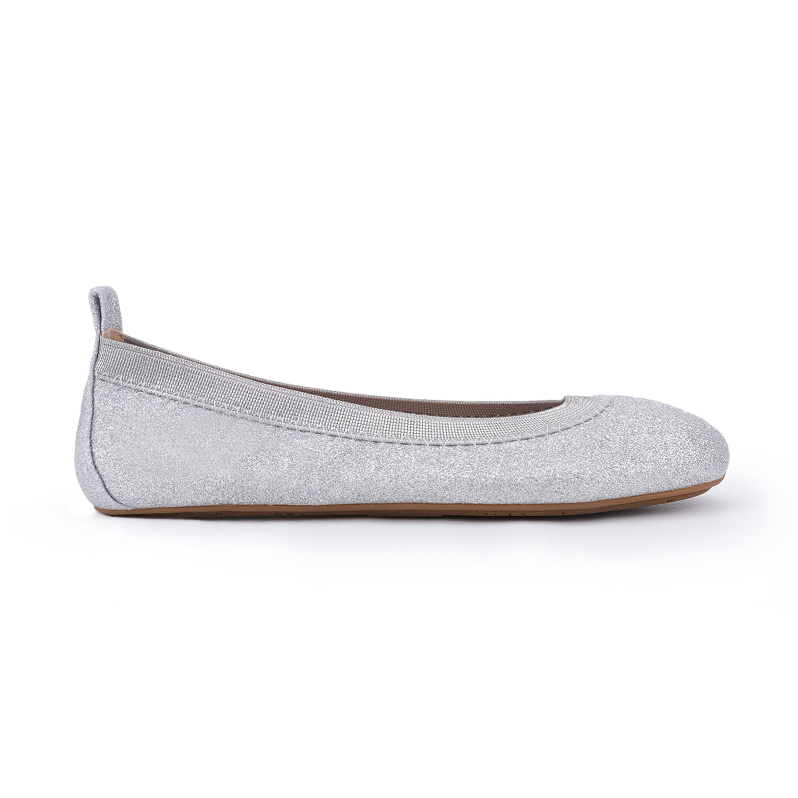 Miss Samara Ballet Flat in Silver Glitter - Kids - Yosi Samra  - Kids' Flats