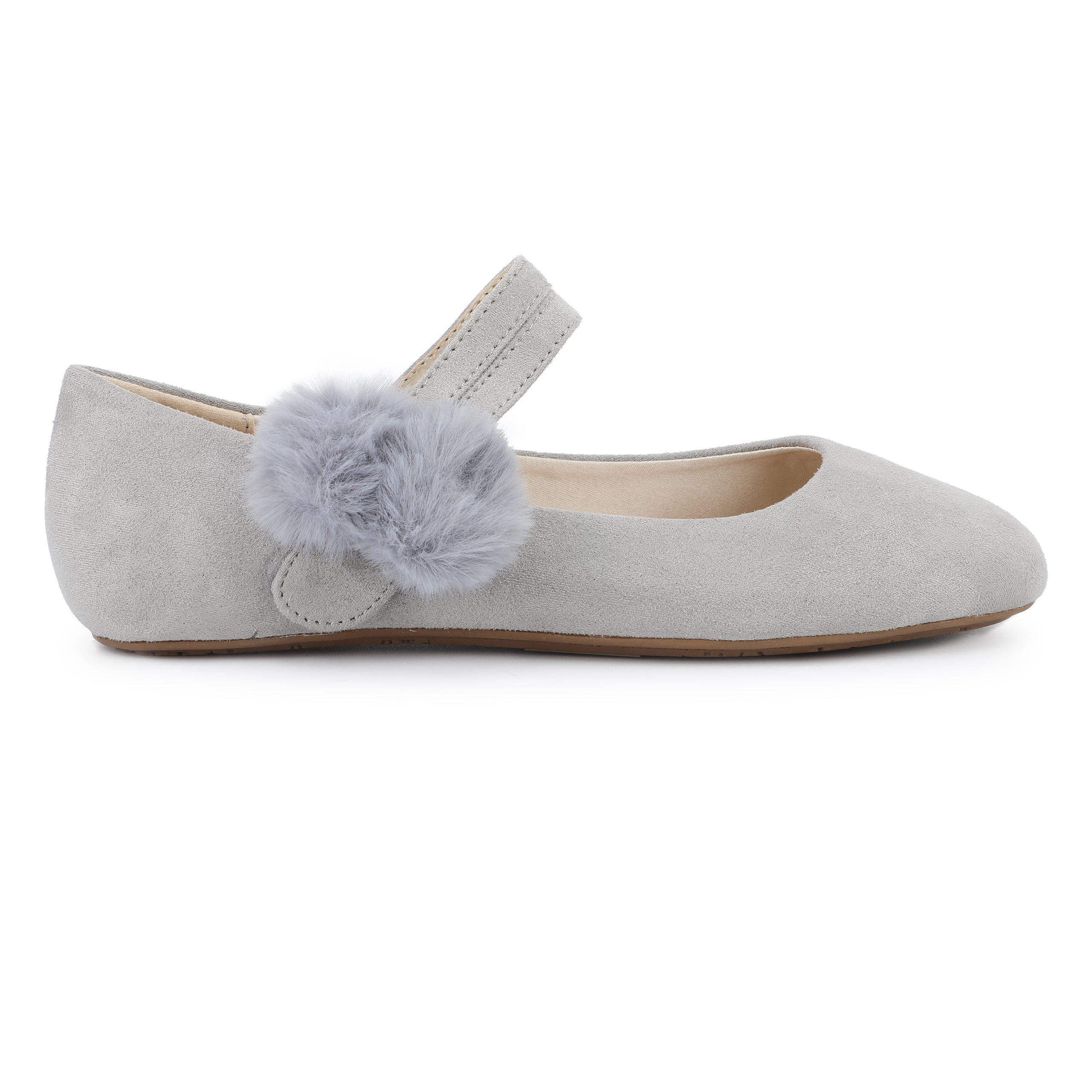 Miss Sandie Mary Jane Ballet Flat in Stone Grey - Kids - Yosi Samra  - Kids' Flats