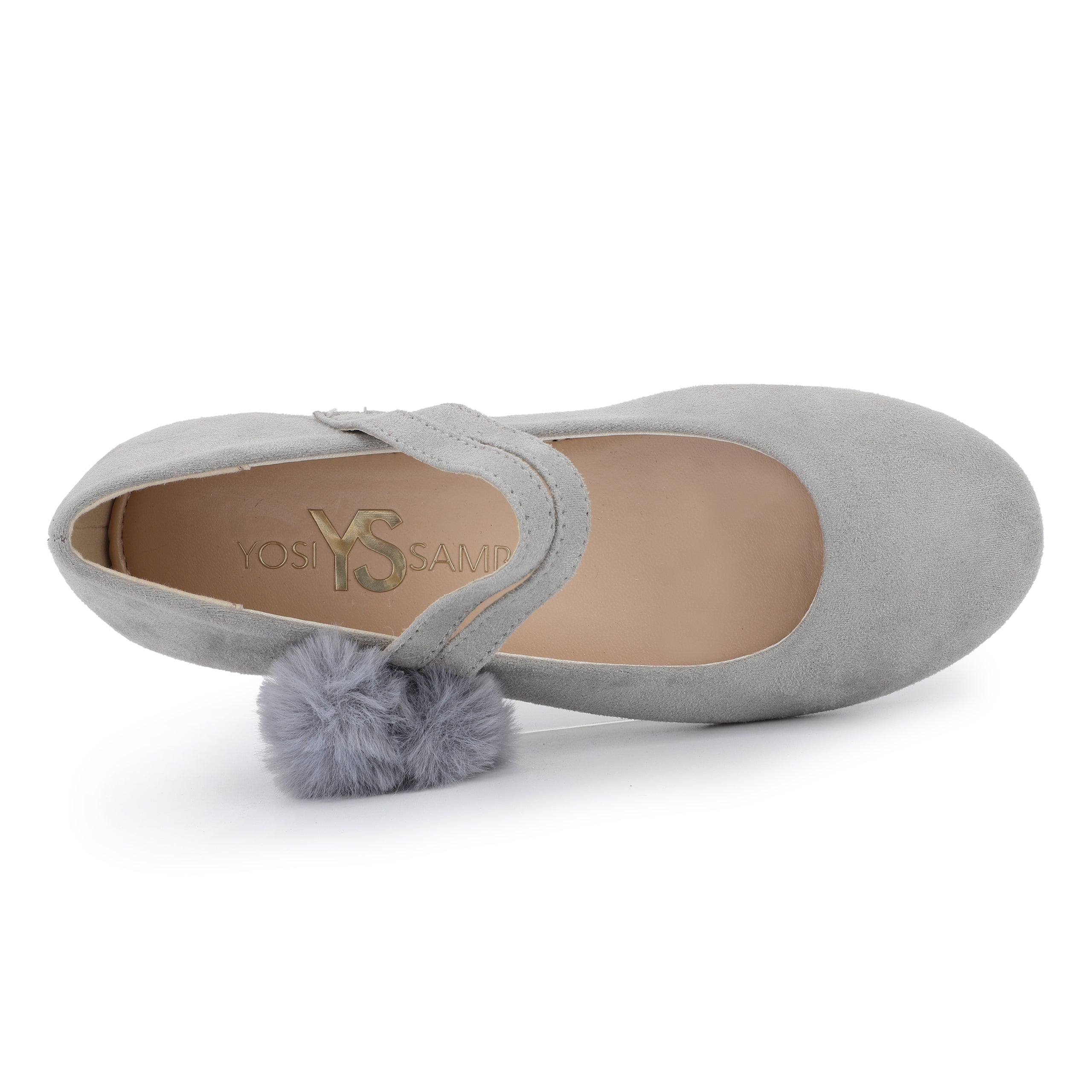 Miss Sandie Mary Jane Ballet Flat in Stone Grey - Kids - Yosi Samra  - Kids' Flats