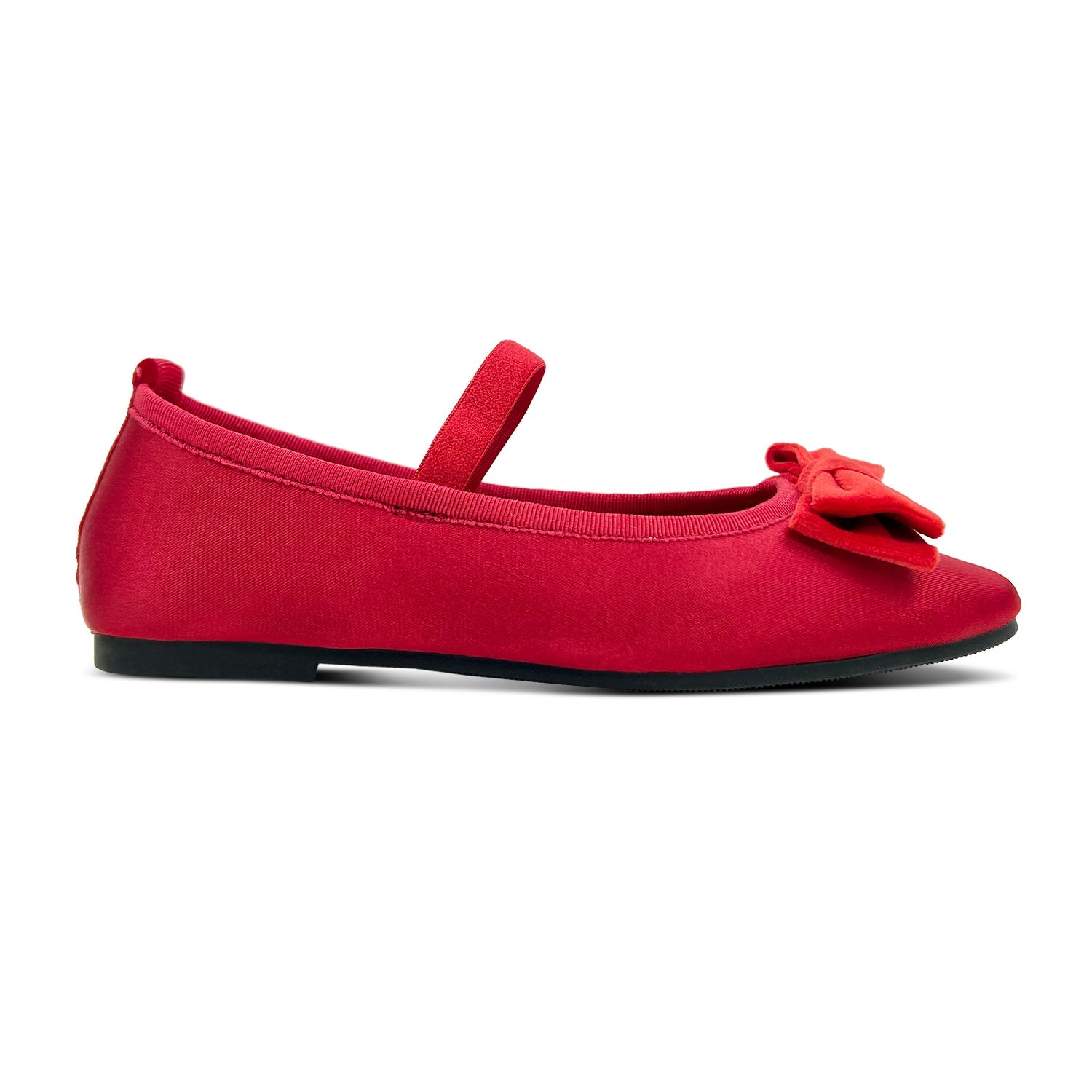 Miss Emory Flat in Red Satin - Kids - Yosi Samra  - Kids' Flats