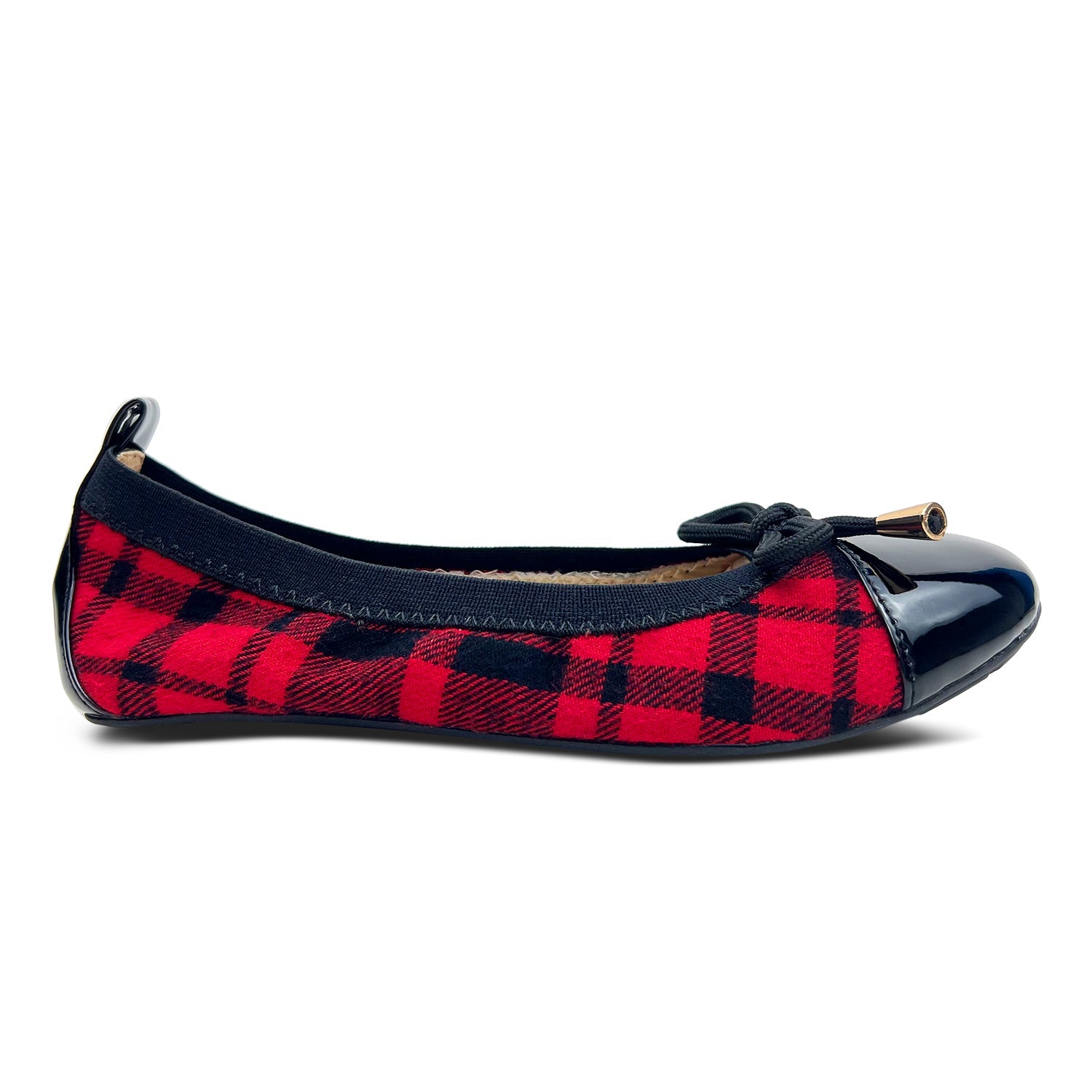 Miss Samantha Ballet Flat in Red Plaid - Kids - Yosi Samra  - Kids' Flats