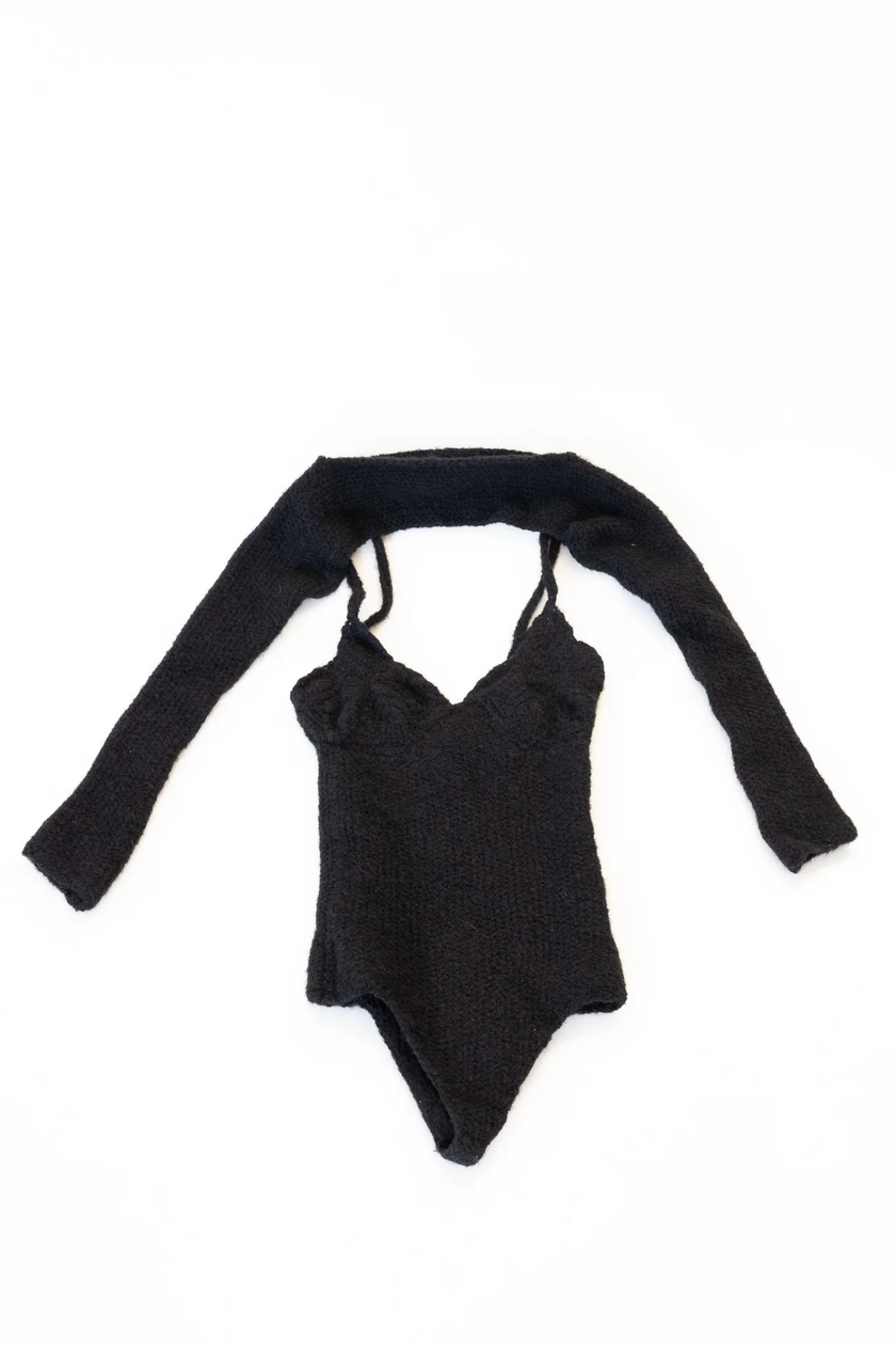Mora Knit Bodysuit | Black