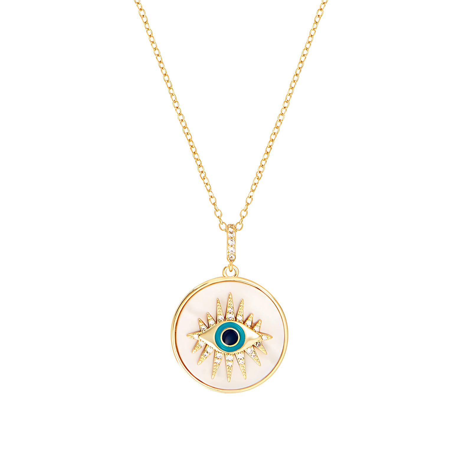 I Am Protected Necklace - Mykonos Edition (mother of pearl)