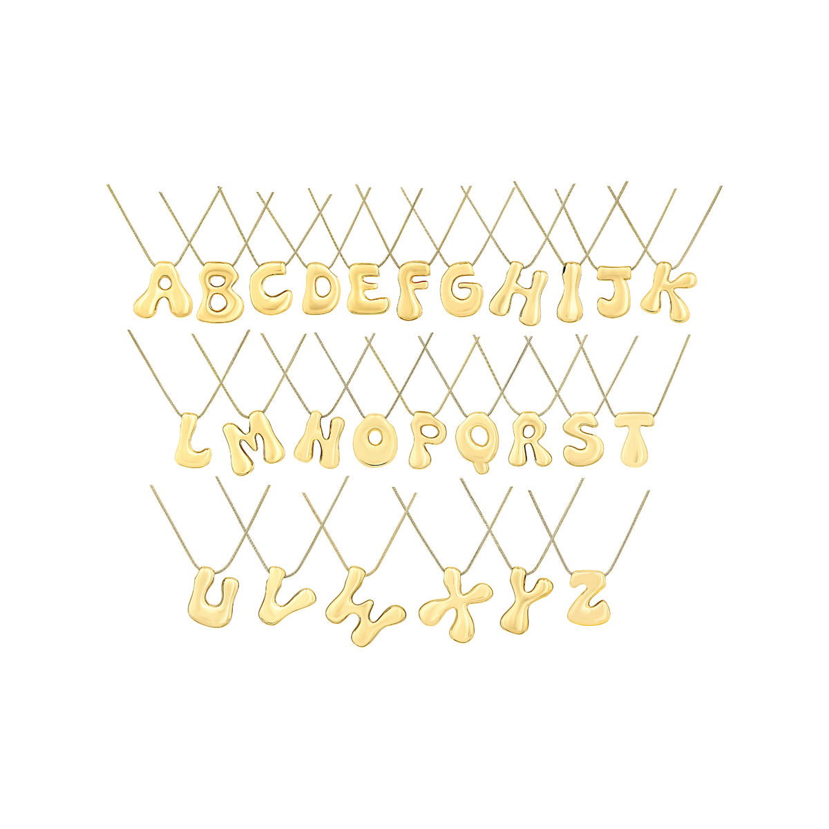 Alphabet Necklace V2 (Pendant + Chain)