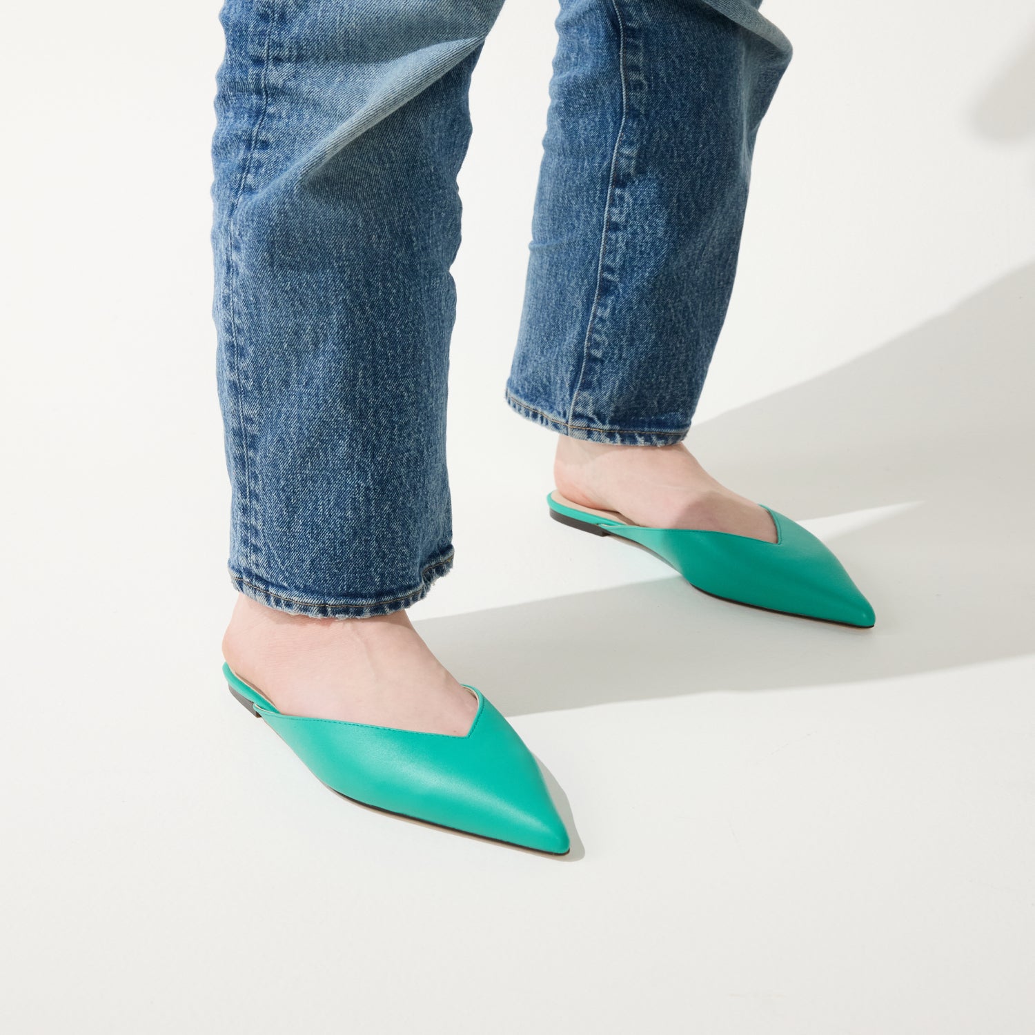NERA IN TEAL LEATHER - Yosi Samra  -