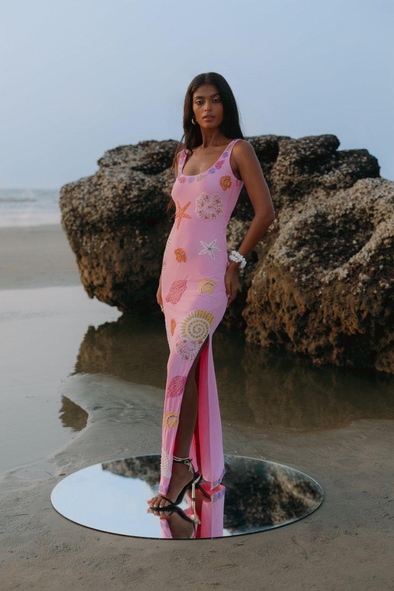 New York Bold Strapped Maxi Dress - Multi Colour