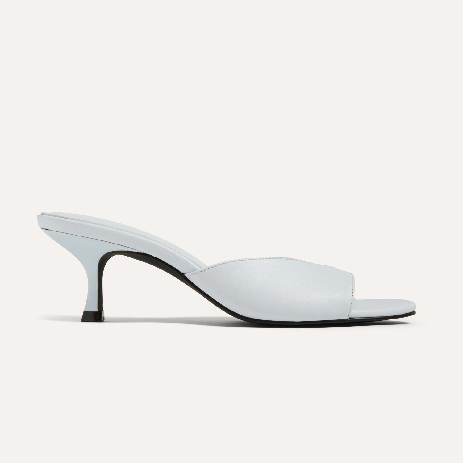 Opal Open-Toe Heel in Sky Leather - Yosi Samra  - Women's Heels