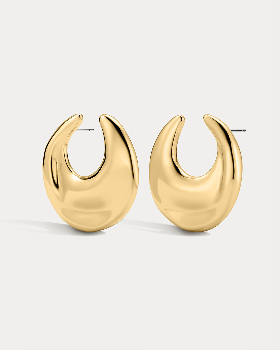 Luv Aj Mercury Disc Statement Studs in Gold
