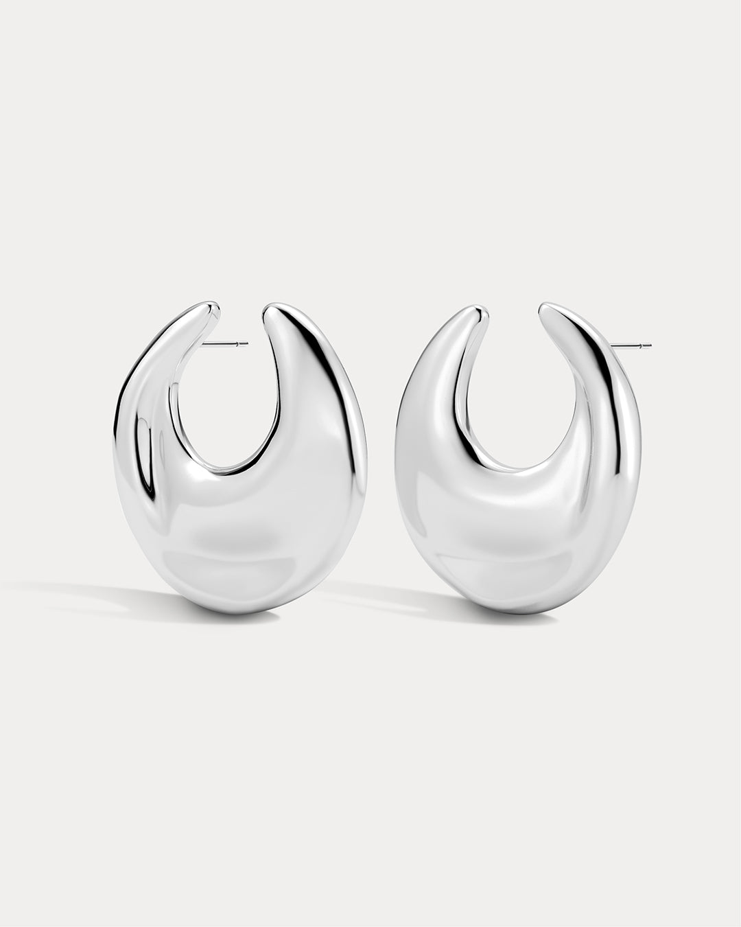 Luv Aj Mercury Disc Statement Studs in Silver