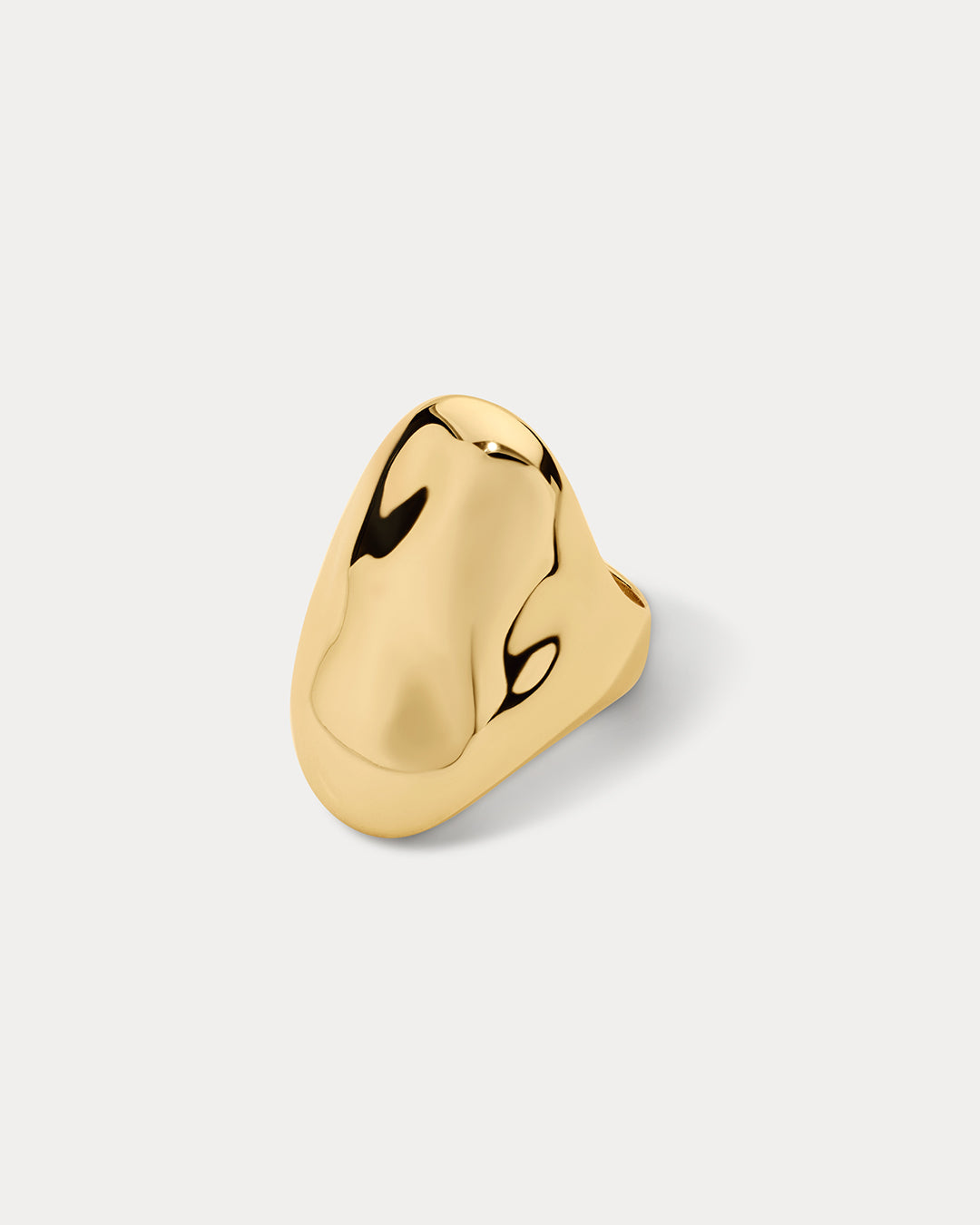 The Liquid Metal Statement Ring in Gold