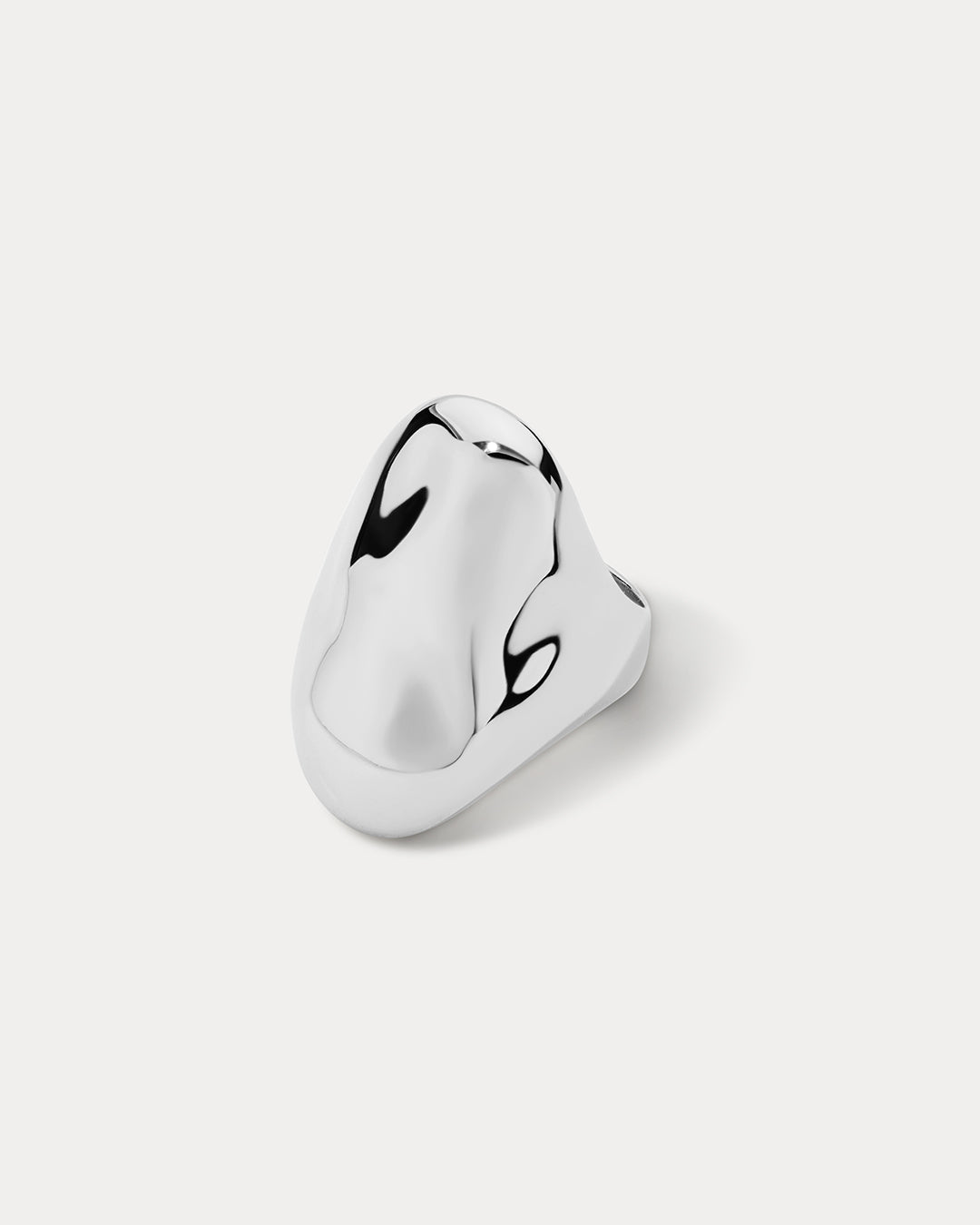 The Liquid Metal Statement Ring in Silver