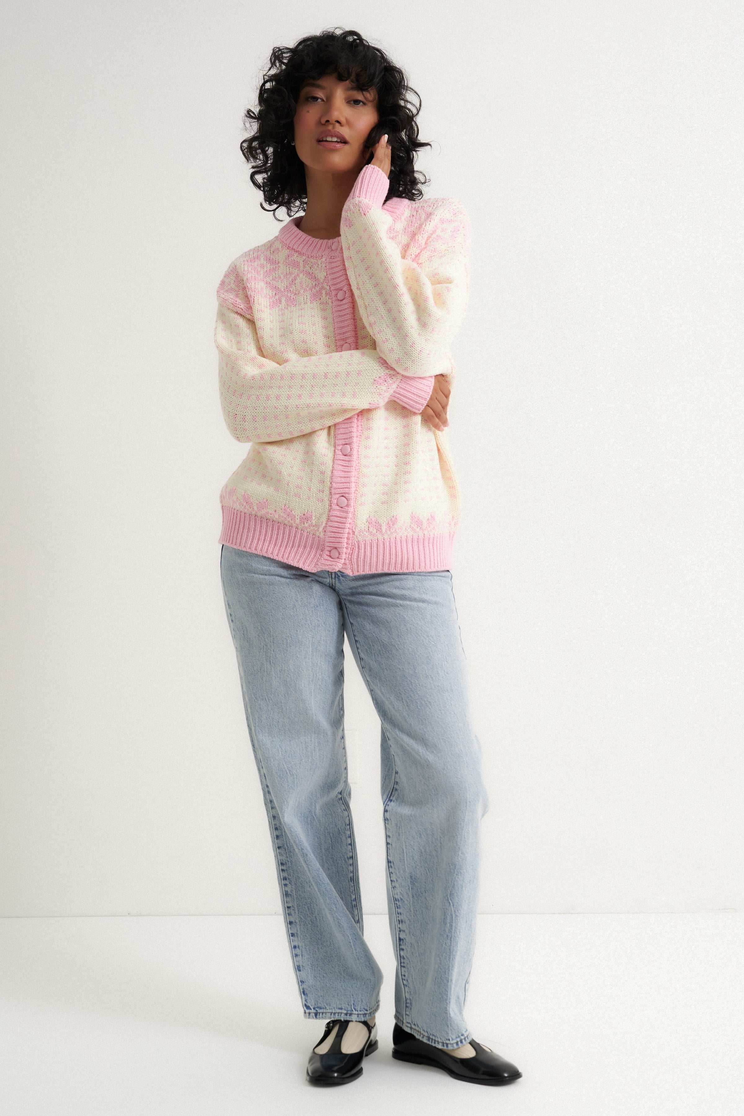 Oversized Maeve Cardigan - Pink