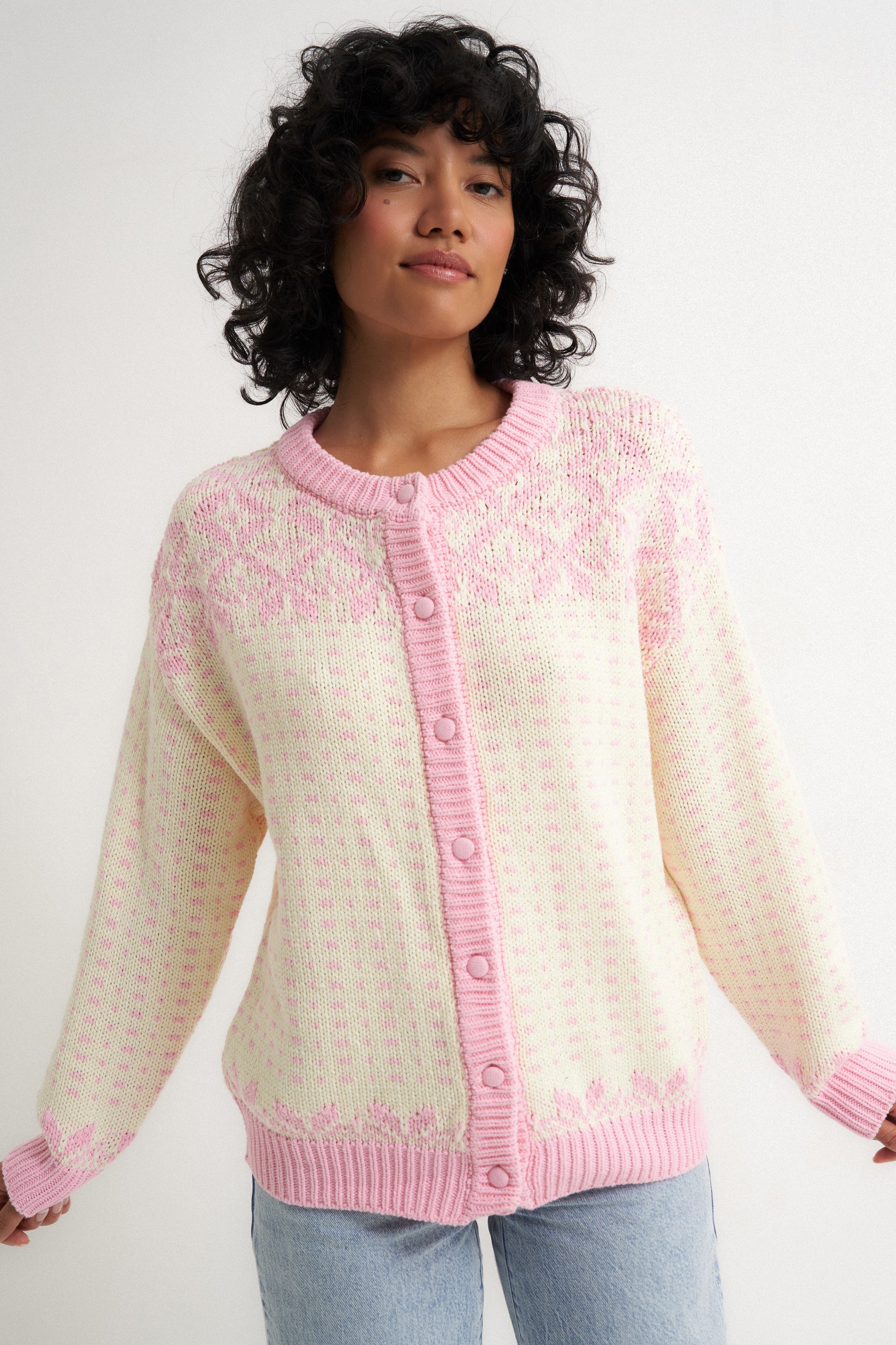 Oversized Maeve Cardigan - Pink
