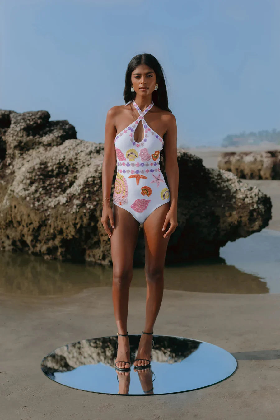 New York Cross Over Swimsuit White