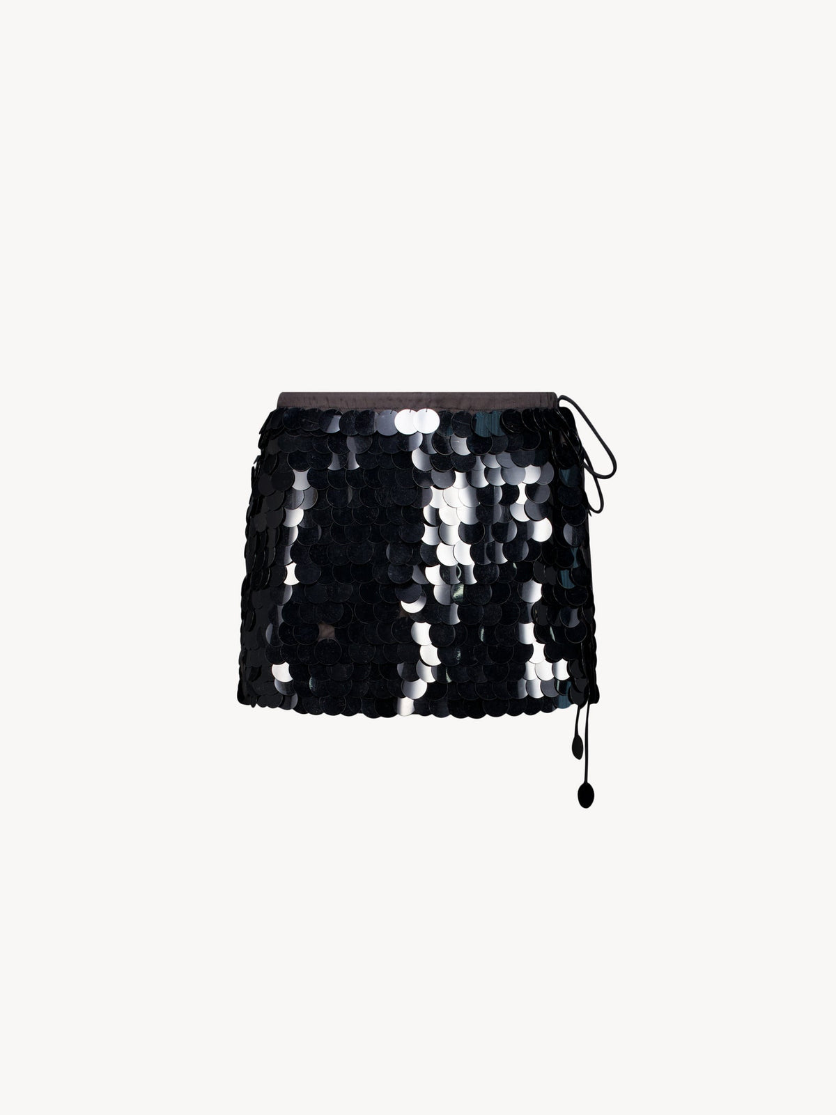Mini Paillette Skirt | Black