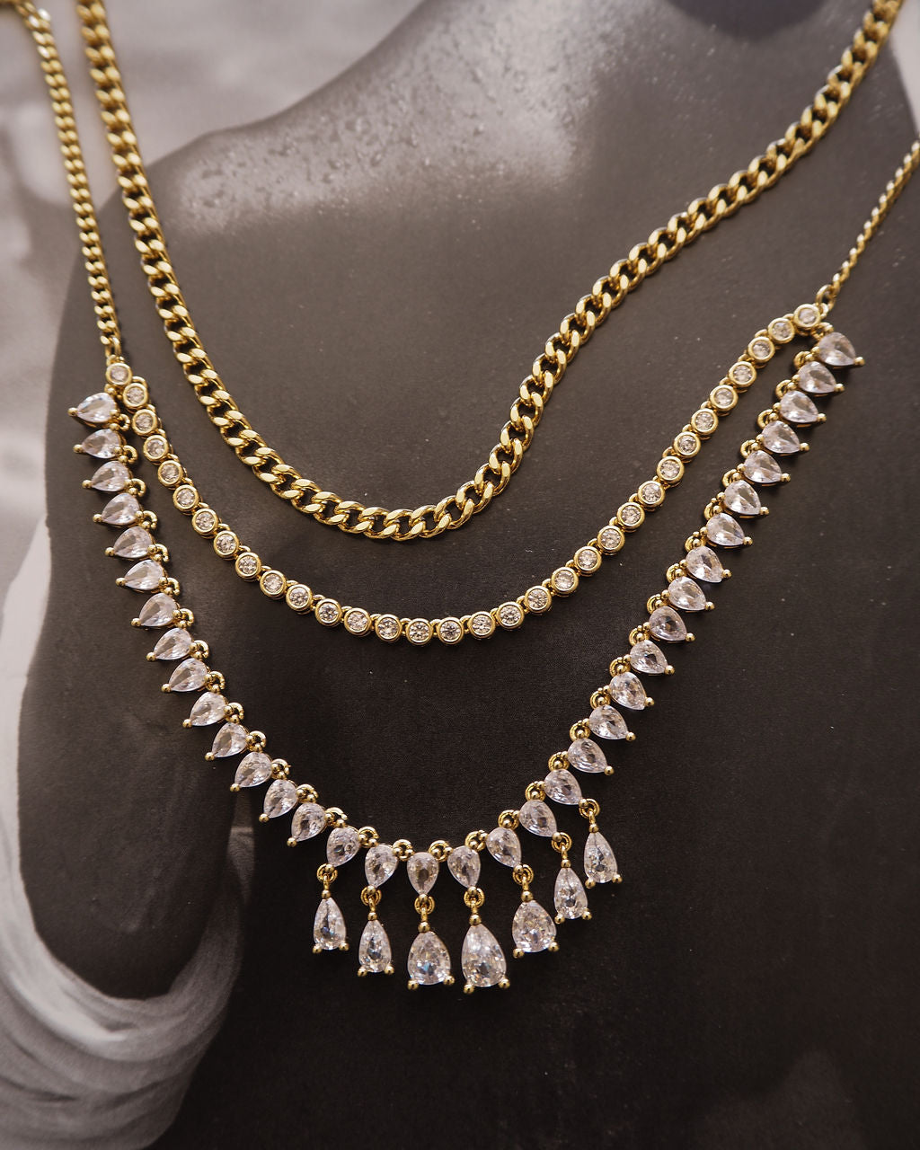 Colette Shaker Statement Necklace- Silver