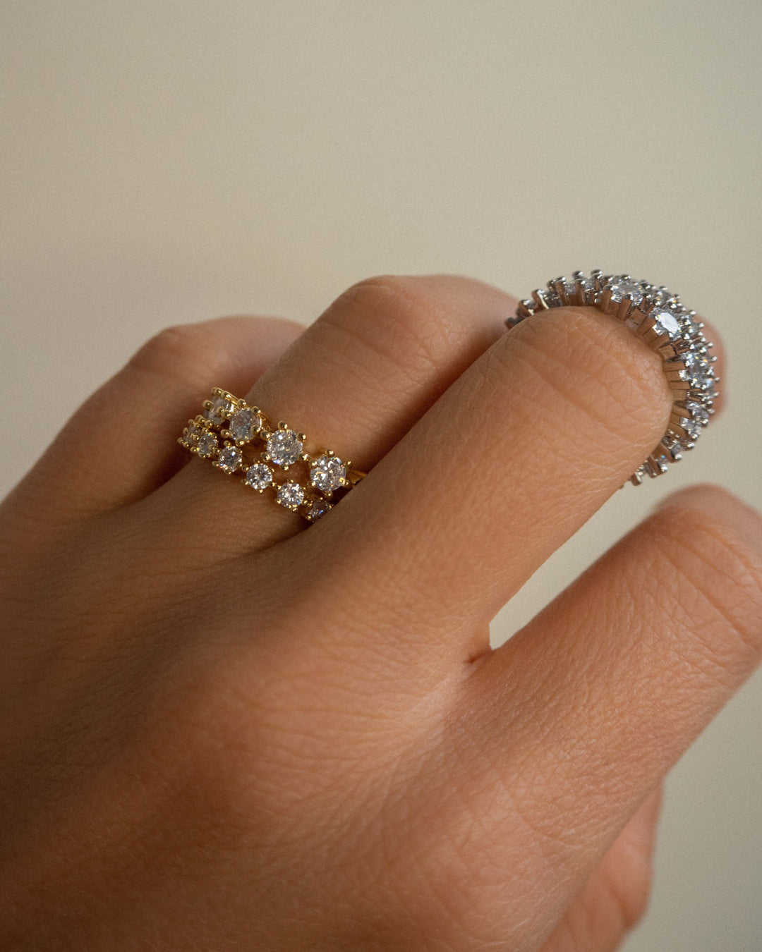 Diamond Bijoux Ring Set- Gold