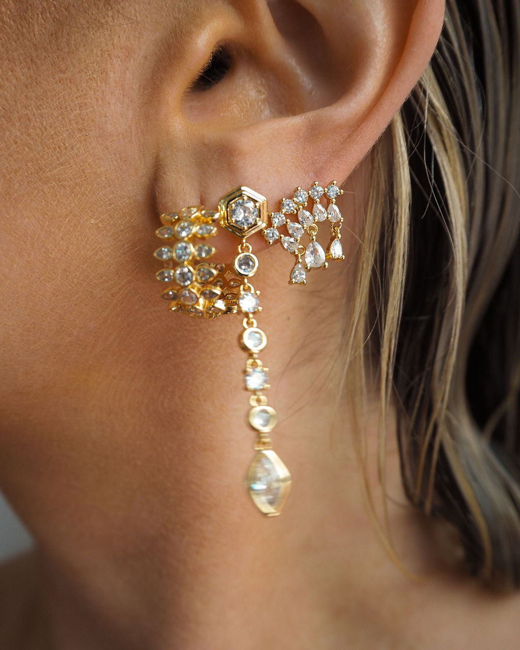 Colette Shaker Studs- Gold