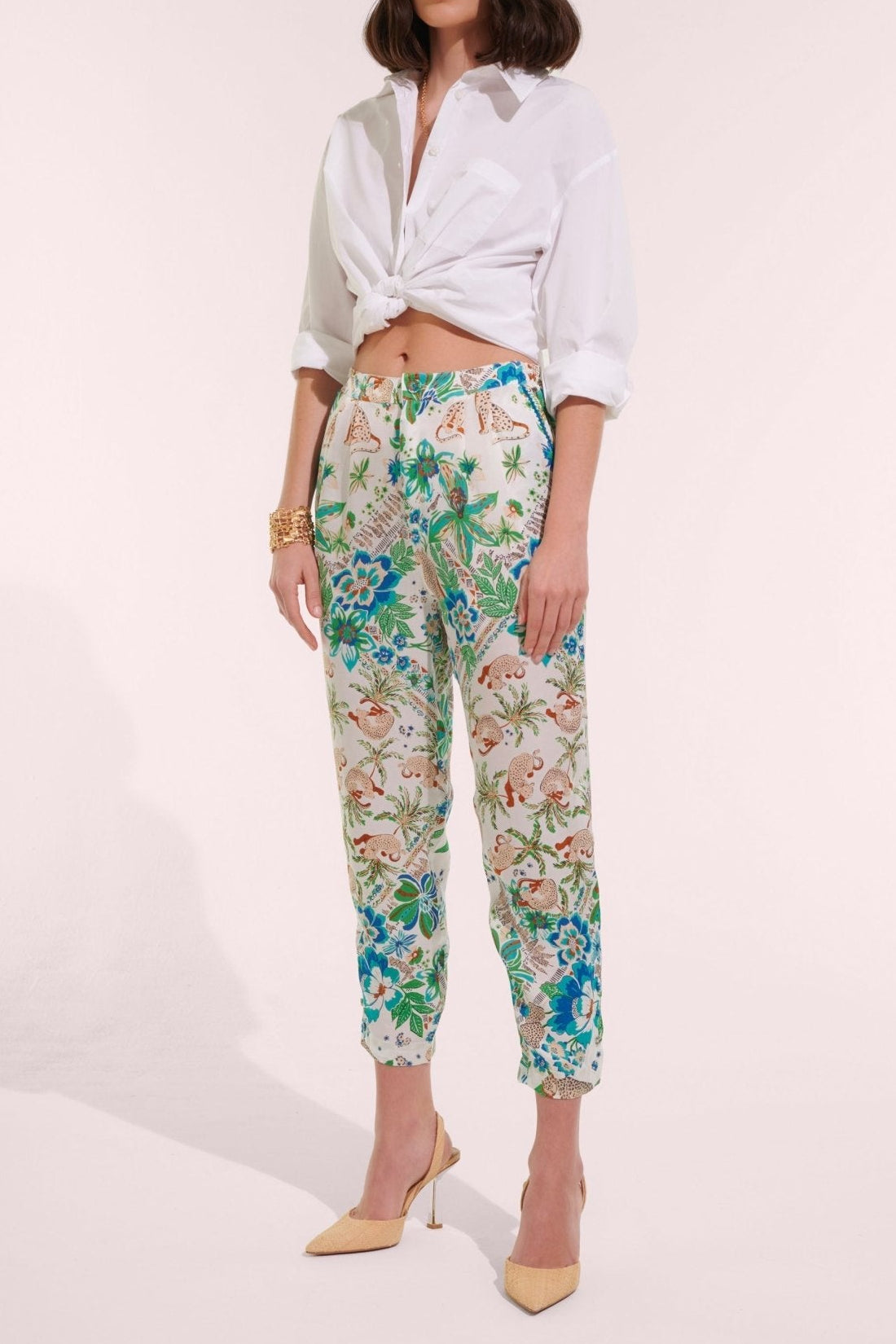 Pant Bel - Blue Leo Foulard - Poupette St Barth