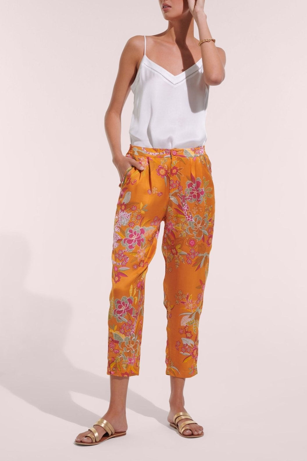 Pant Bel - Orange Leo Forest - Poupette St Barth