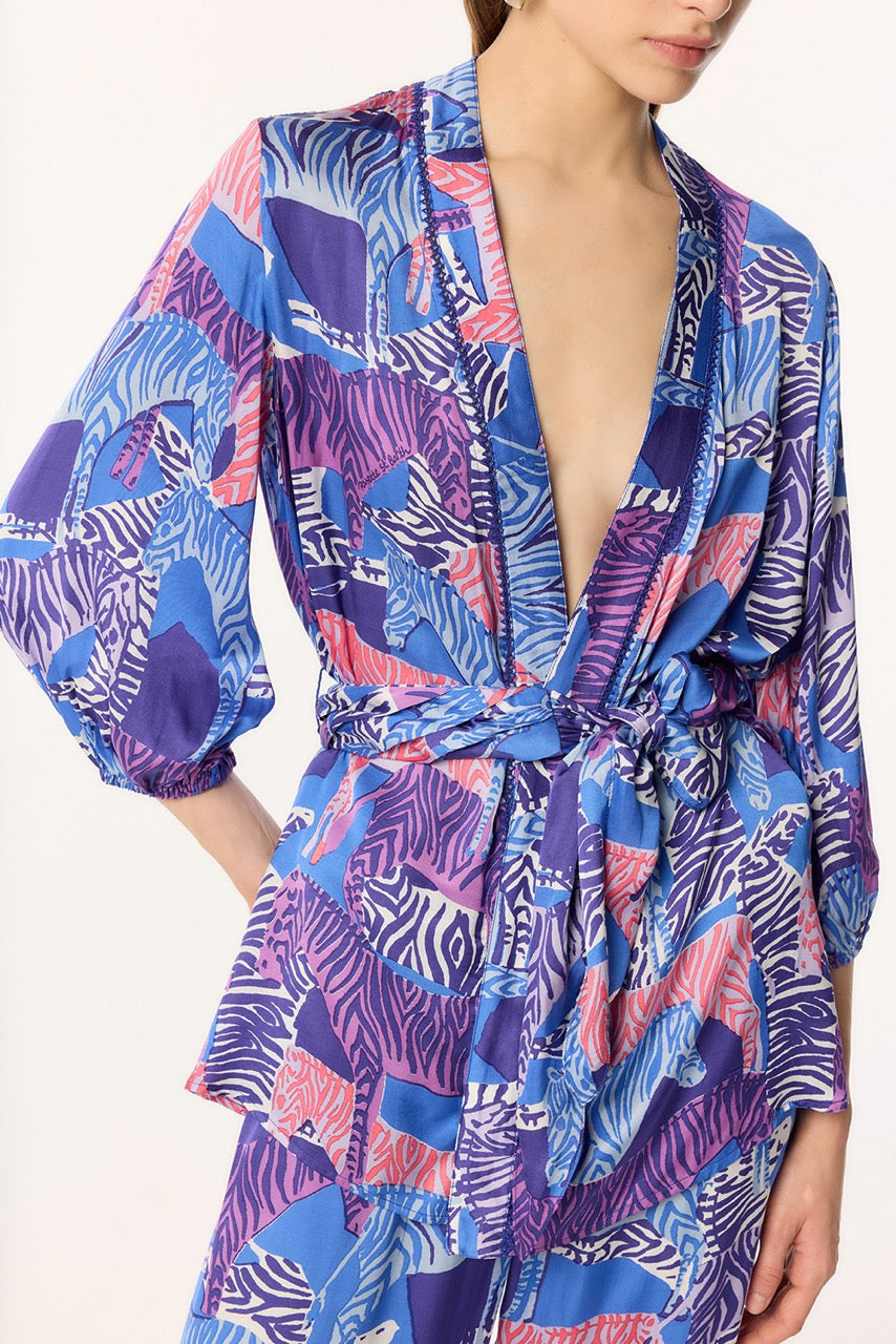 Jacket Celie - Blue Ashanti - Poupette St Barth
