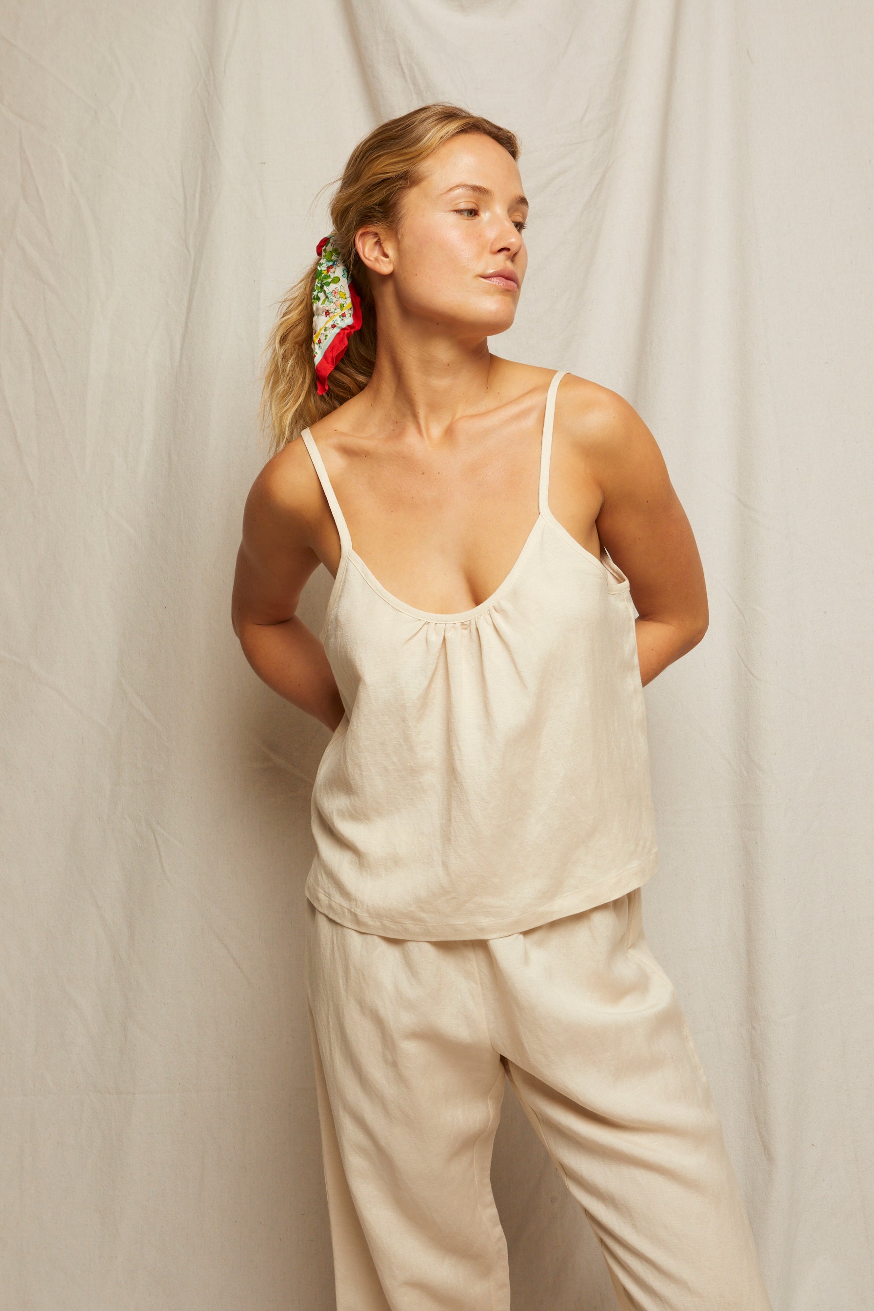 paulette linen tank top | sugar