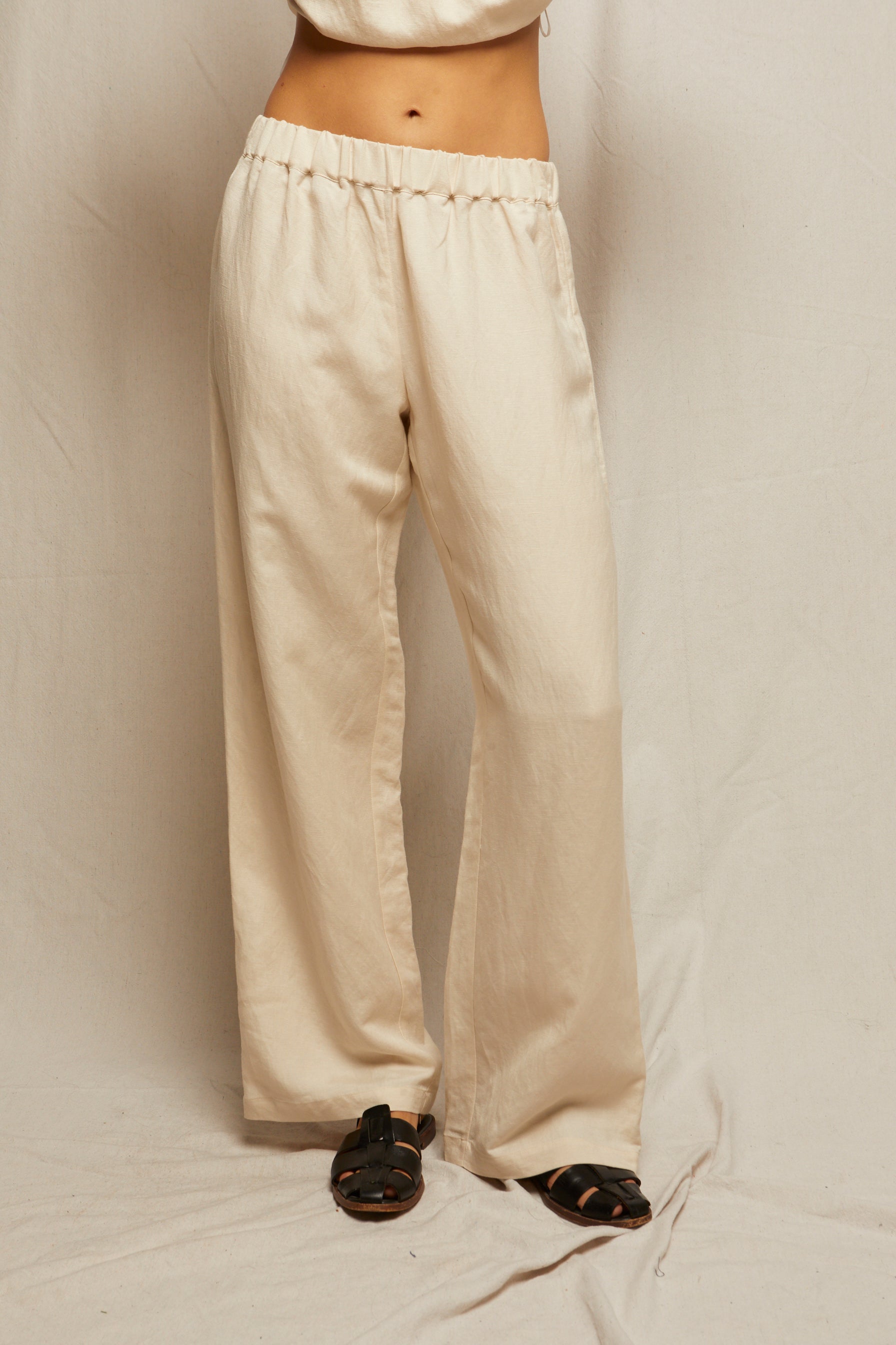 georgette linen pull on pant | sugar