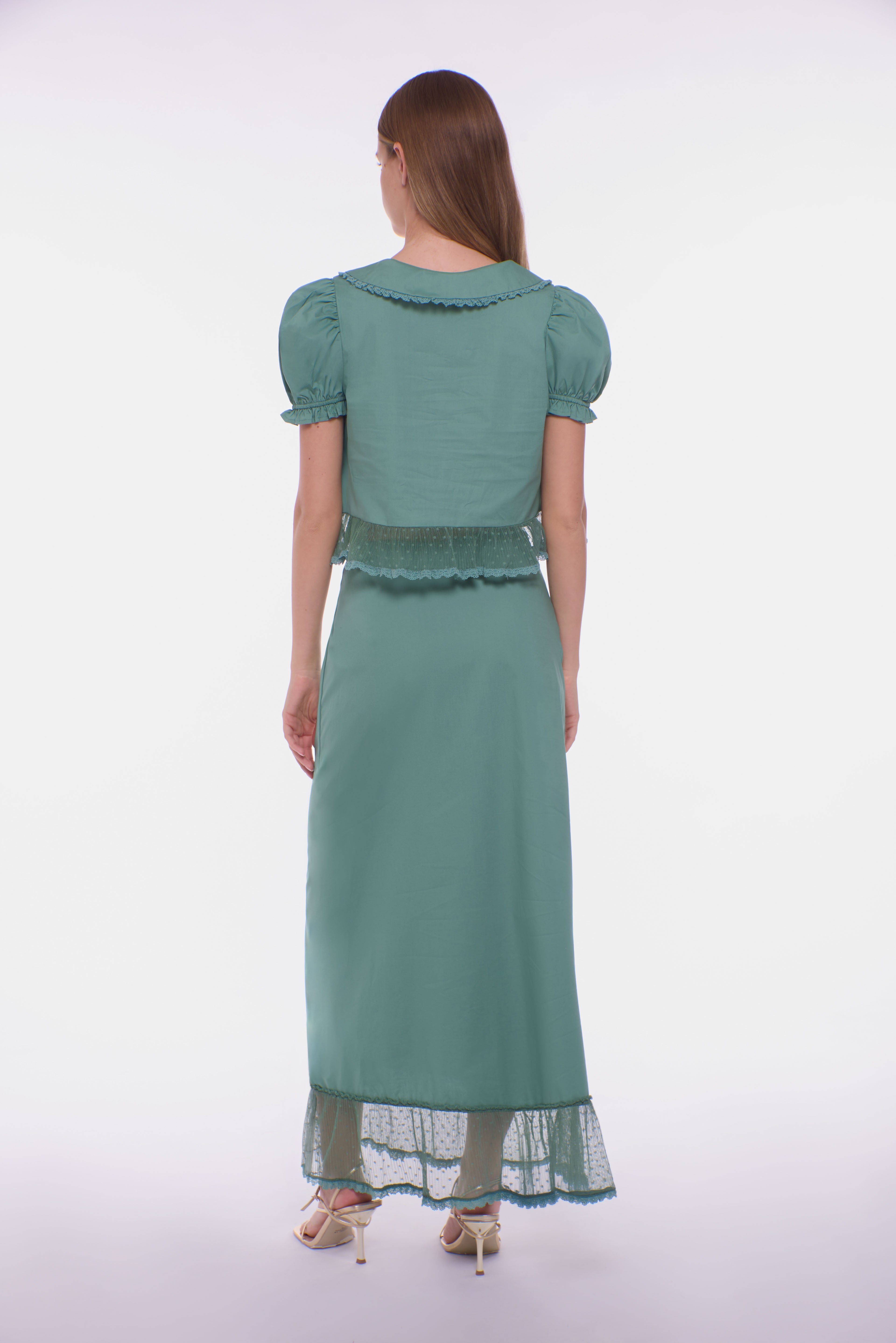 Odette Maxi Skirt - Eucalyptus