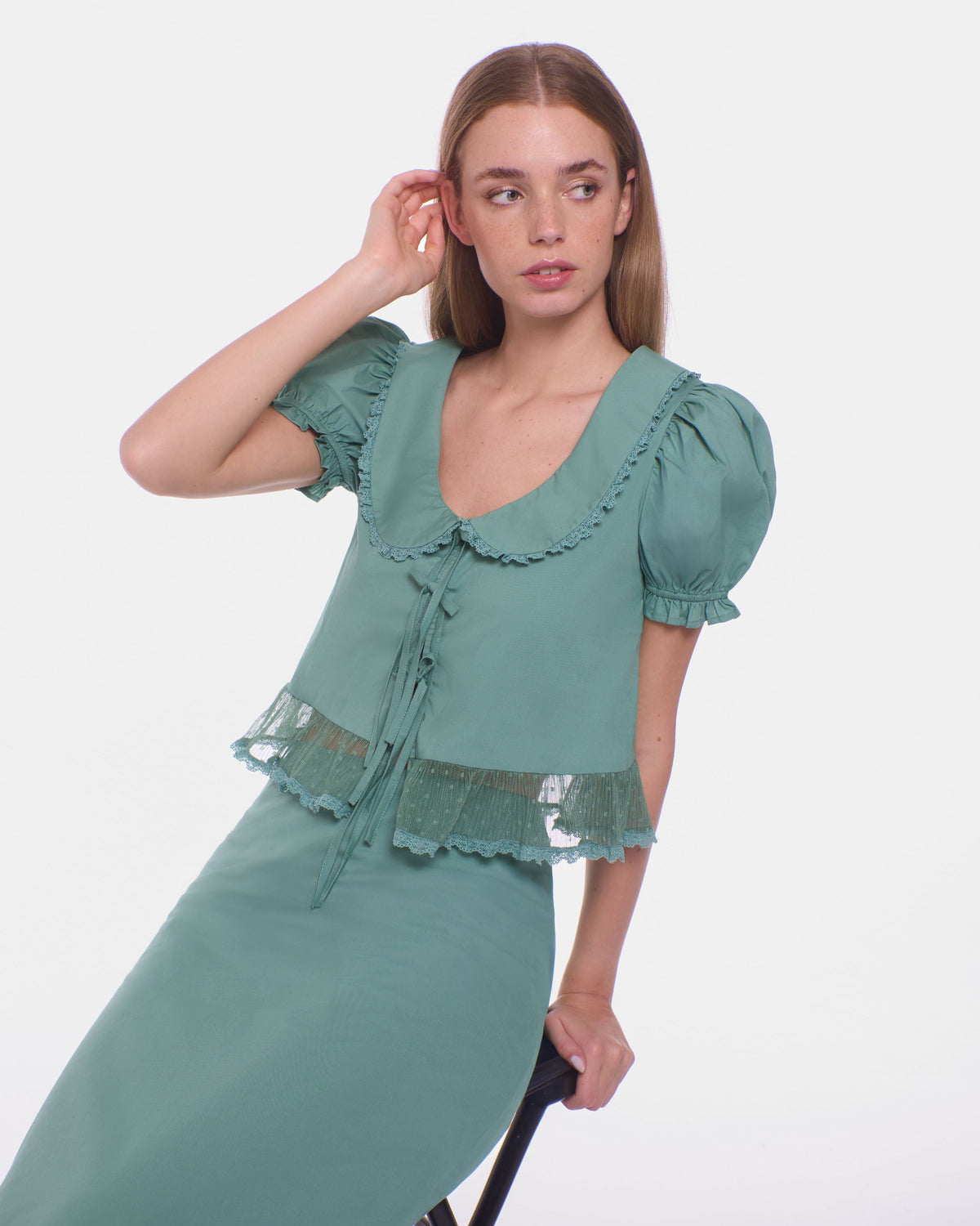 Odette Maxi Skirt - Eucalyptus