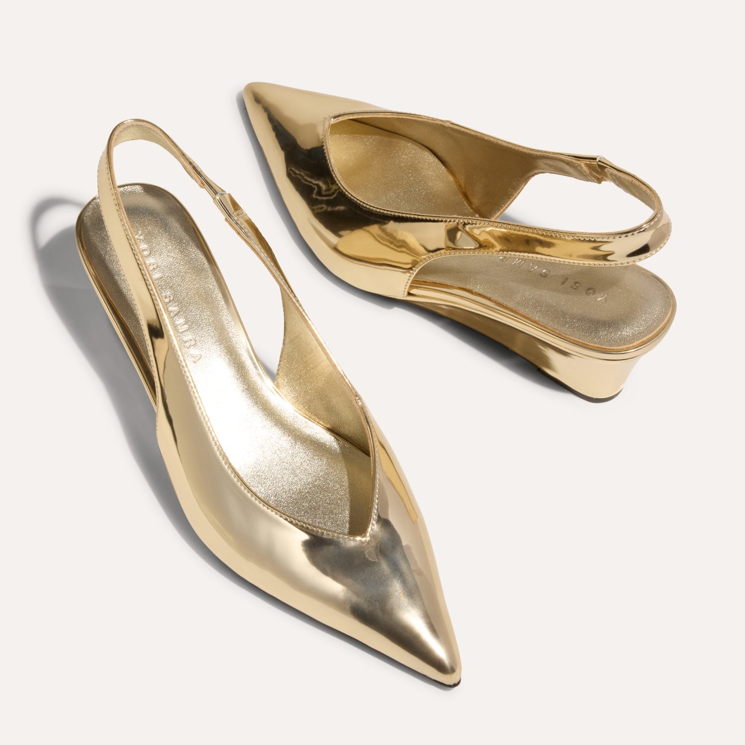 PHOEBE IN GOLD MIRRORED METALLIC - Yosi Samra  -